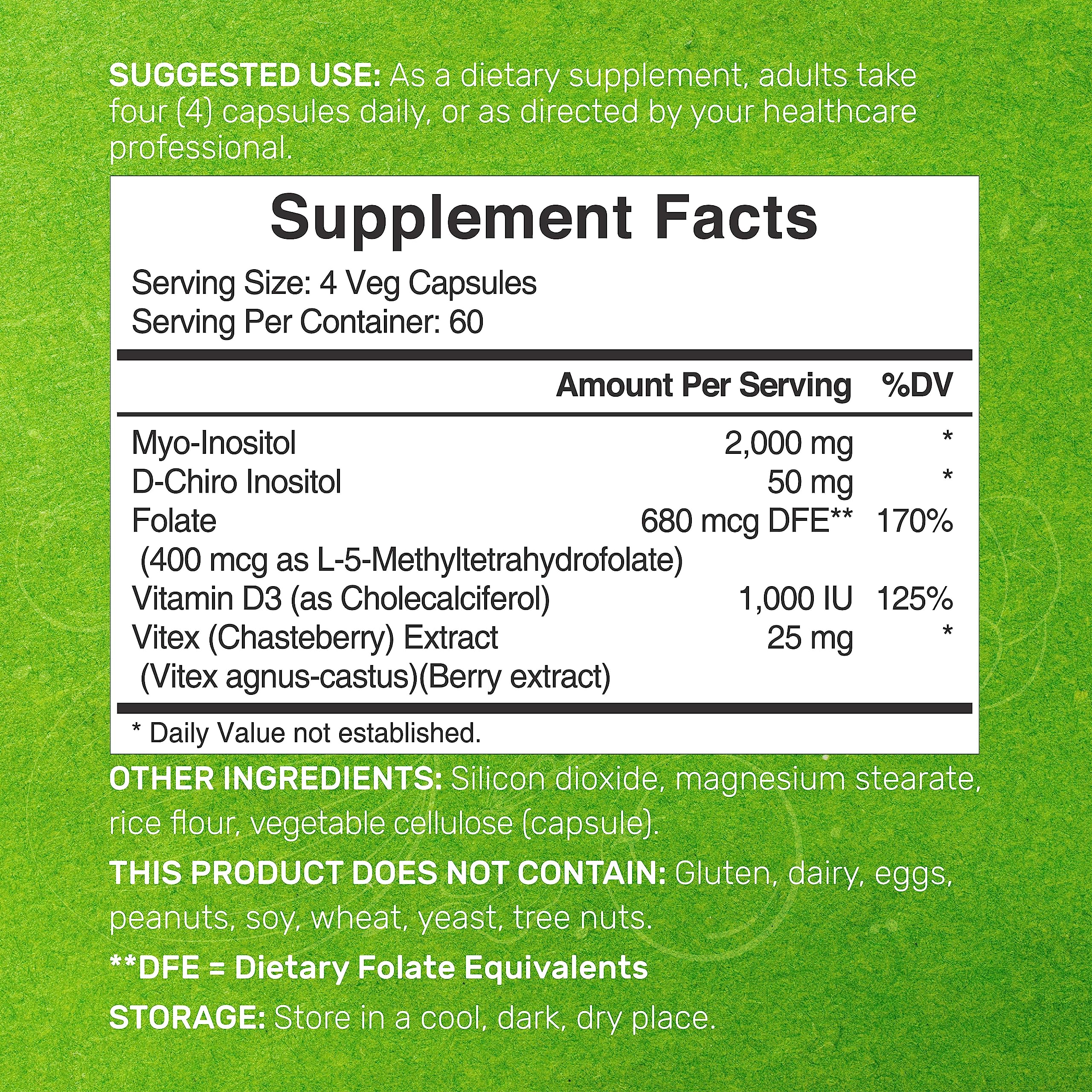Foto 3 pulgar | Oferta De Suplementos Suplemento De Mioinositol Y D-quiroinositol - Venta Internacional.