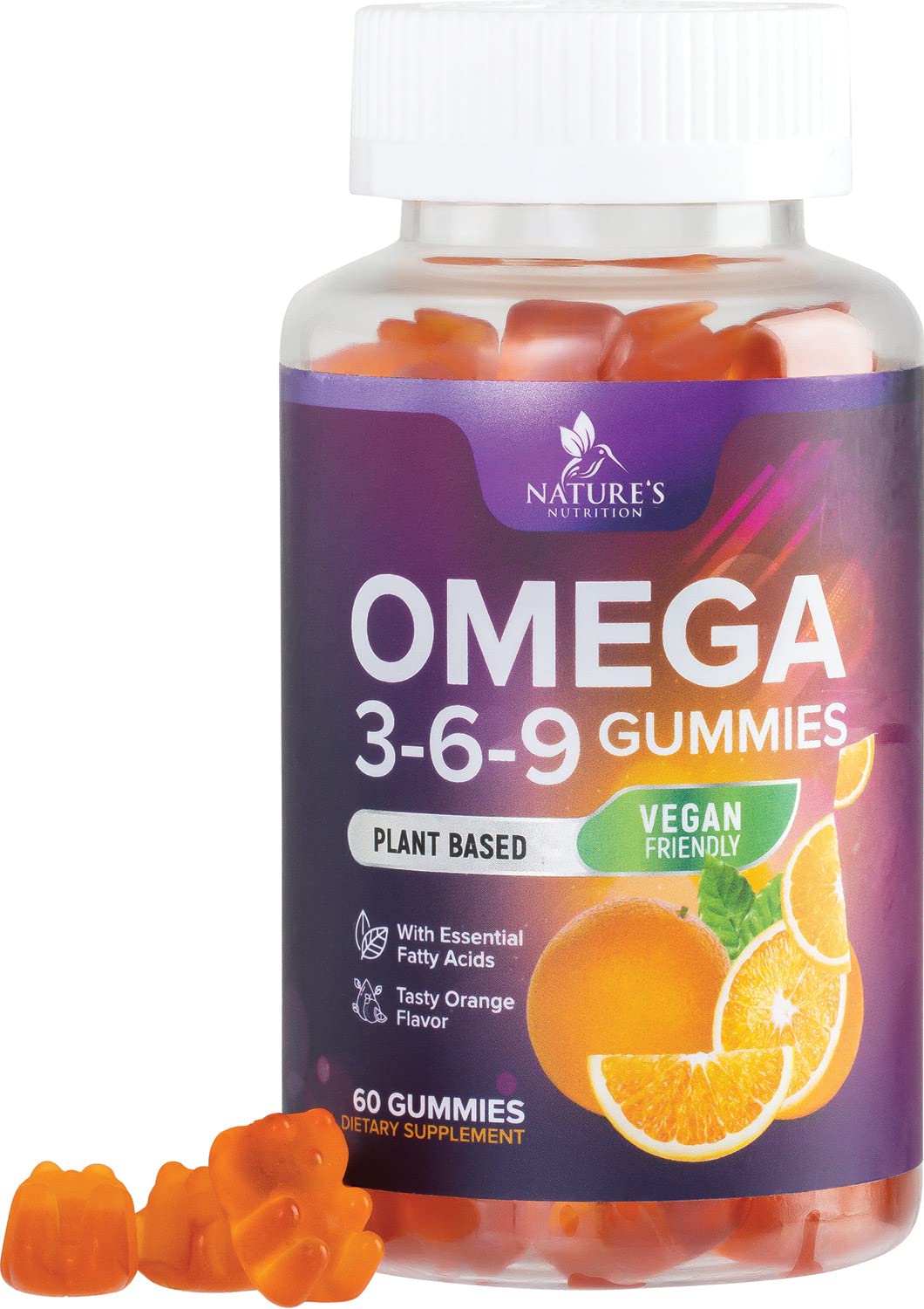 Foto 2 pulgar | Suplemento Nature's Nutrition Omega 3 6 9 Gomitas Veganas 60 - Venta Internacional.