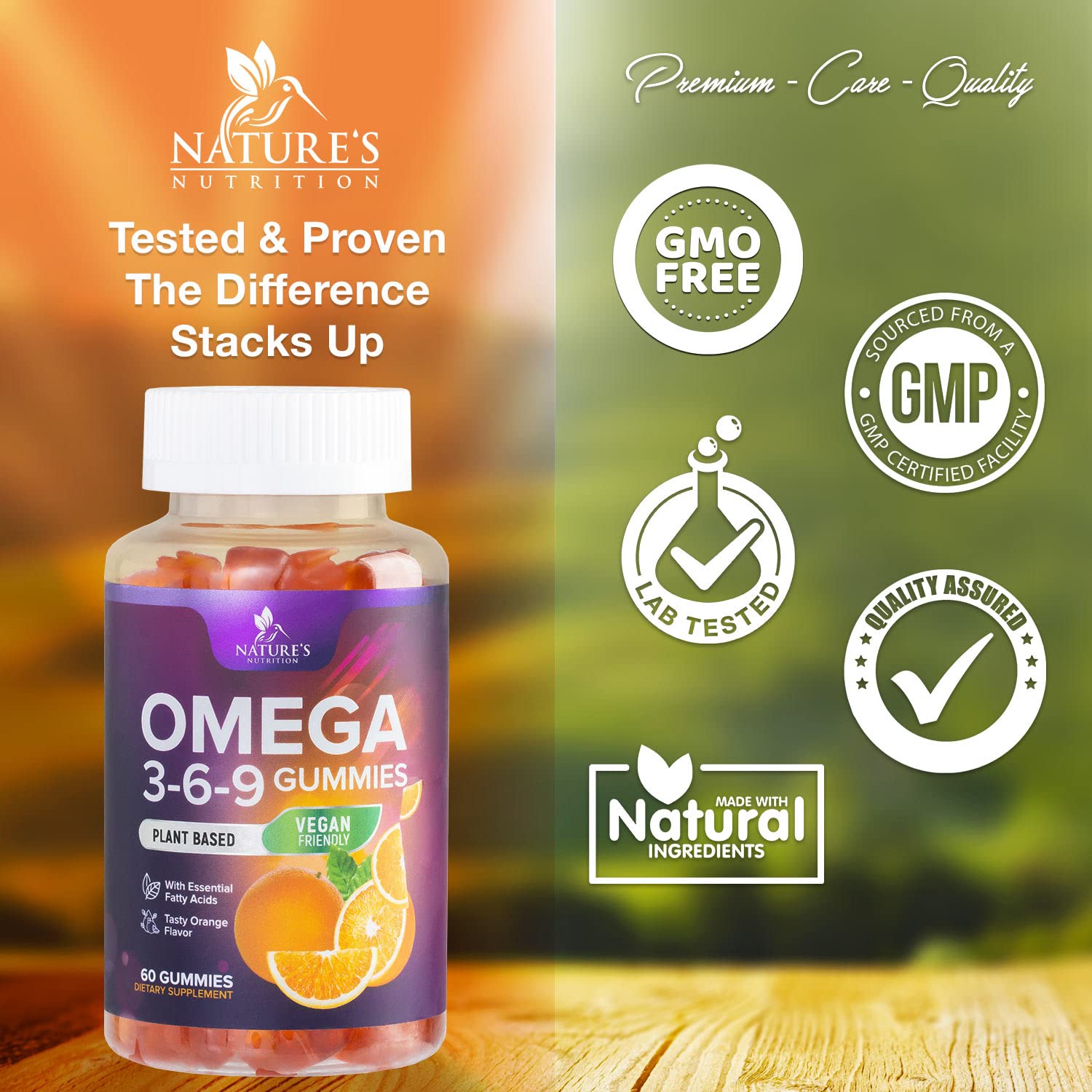Foto 5 pulgar | Suplemento Nature's Nutrition Omega 3 6 9 Gomitas Veganas 60 - Venta Internacional.