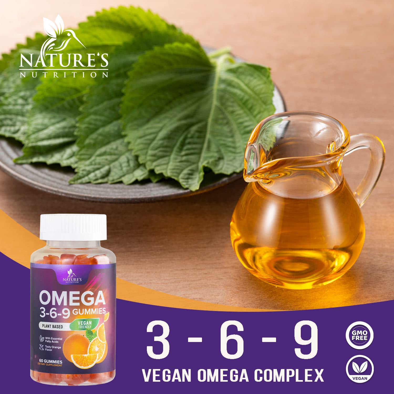 Foto 6 pulgar | Suplemento Nature's Nutrition Omega 3 6 9 Gomitas Veganas 60 - Venta Internacional.
