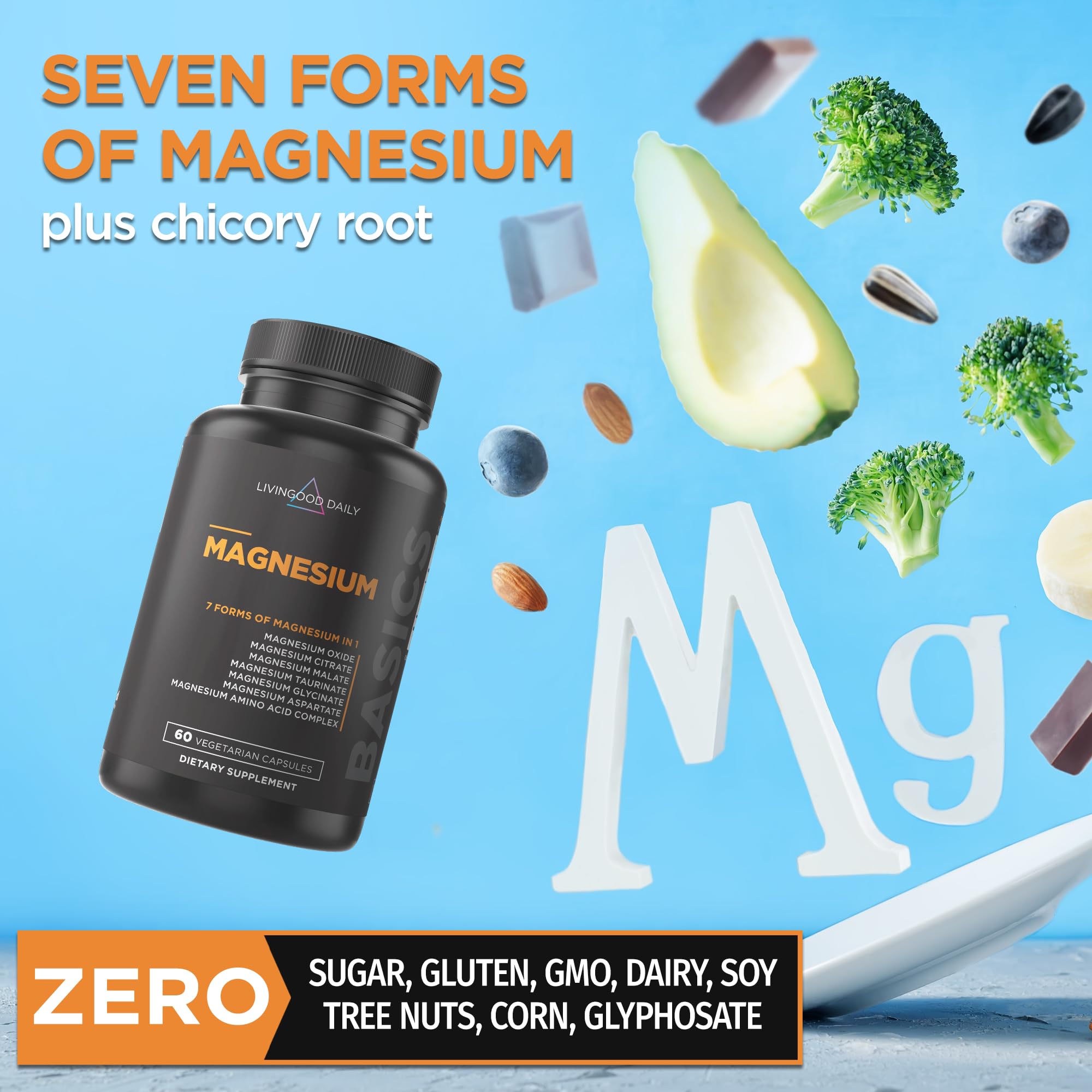 Foto 3 pulgar | Suplemento Livingood Daily Magnesio 300 Mg 60 Cápsulas - Venta Internacional.