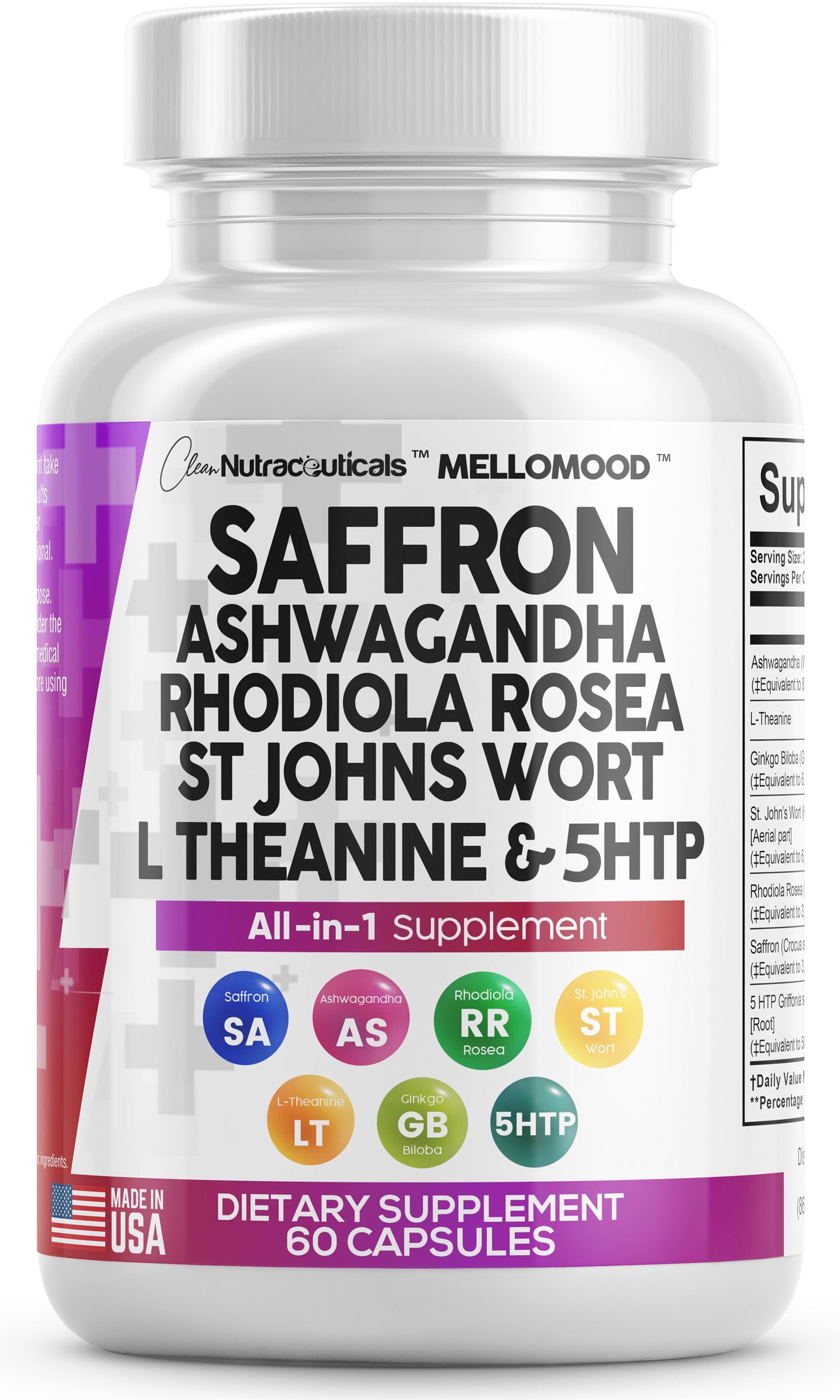 Foto 2 pulgar | Suplementos Clean Nutraceuticals Mellomood Con 800 Mg De Azafrán - Venta Internacional.