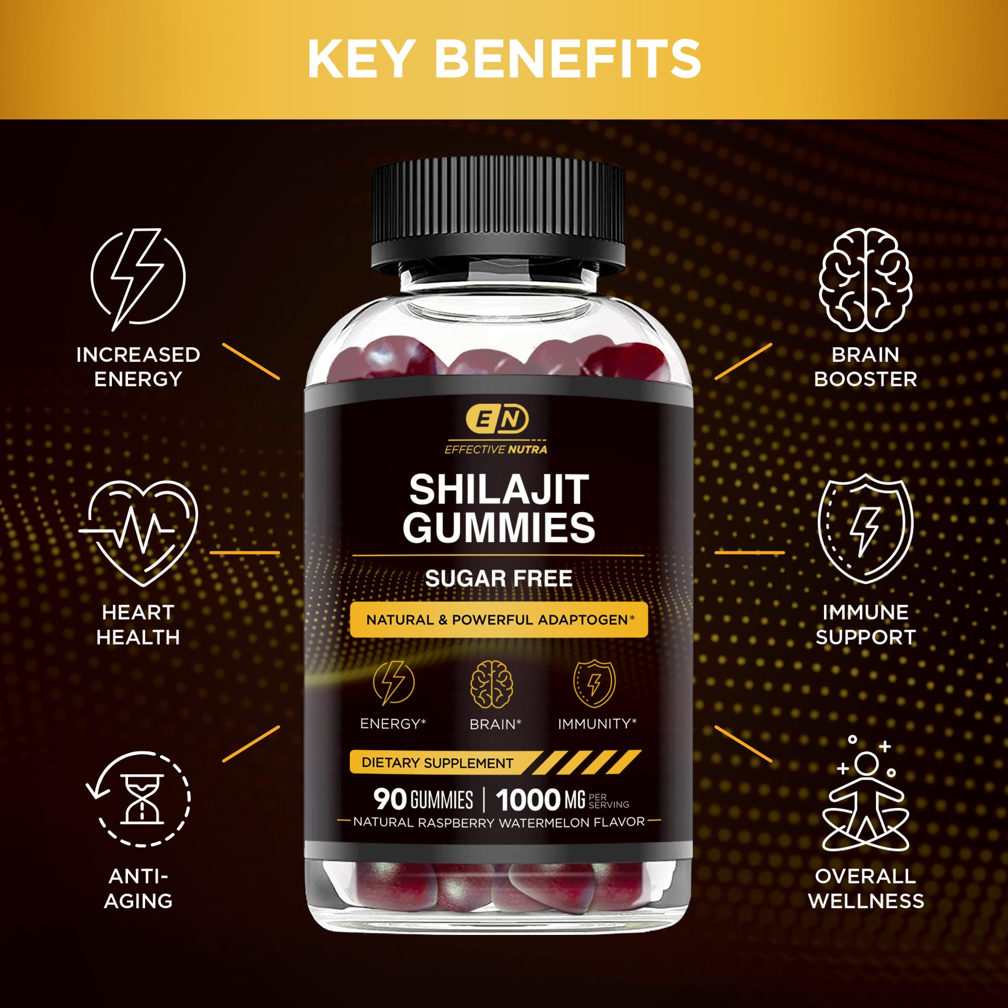 Foto 3 pulgar | Suplemento Efectivo: Gomitas Nutra Shilajit, 1000 Mg, Sin Azúcar - Venta Internacional.