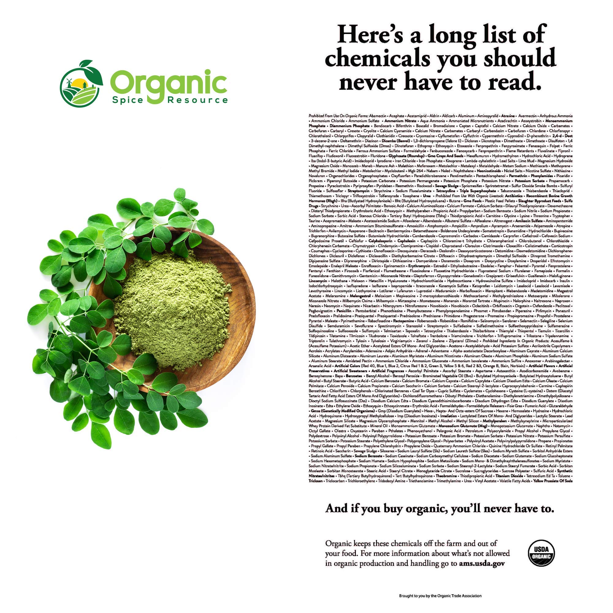 Foto 6 | Especias Orgánicas En Polvo De Moringa 226 G Usda Organic - Venta Internacional.