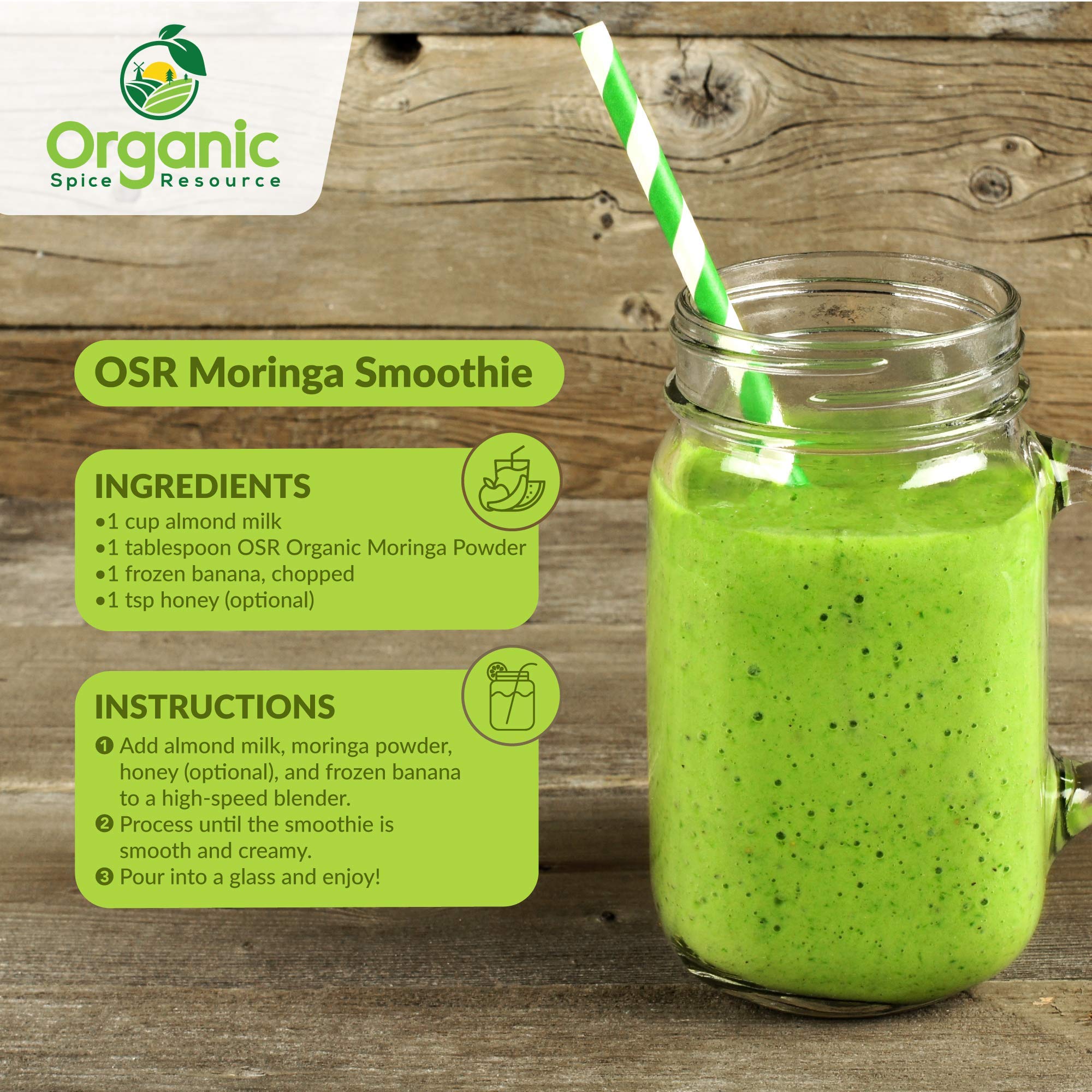 Foto 7 | Especias Orgánicas En Polvo De Moringa 226 G Usda Organic - Venta Internacional.