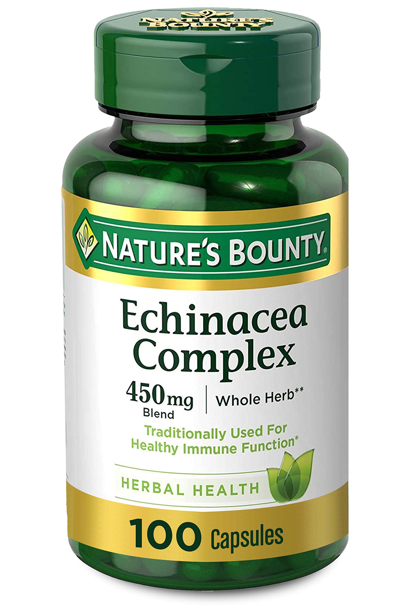 Foto 2 pulgar | Suplemento Del Complejo De Equinácea Nature's Bounty, 450 Mg, 100 Cápsulas - Venta Internacional.