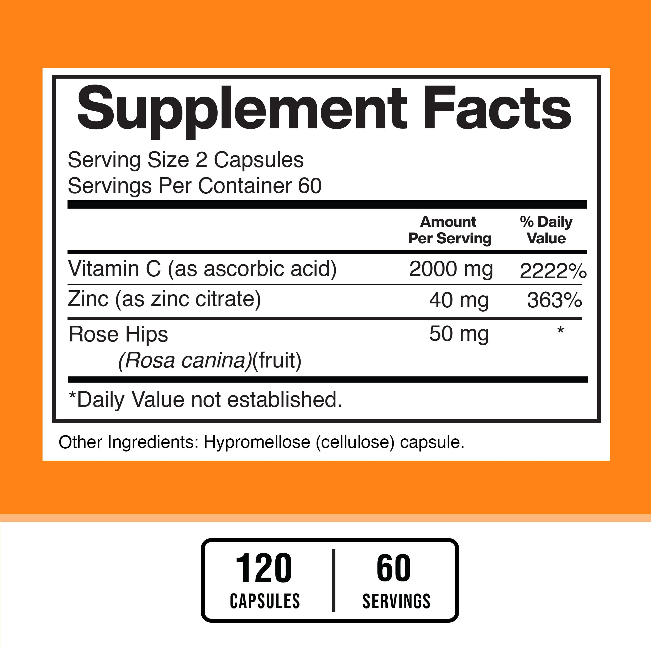 Foto 4 pulgar | Suplemento American Standard Supplements De Vitamina C 2000 Mg - Venta Internacional.
