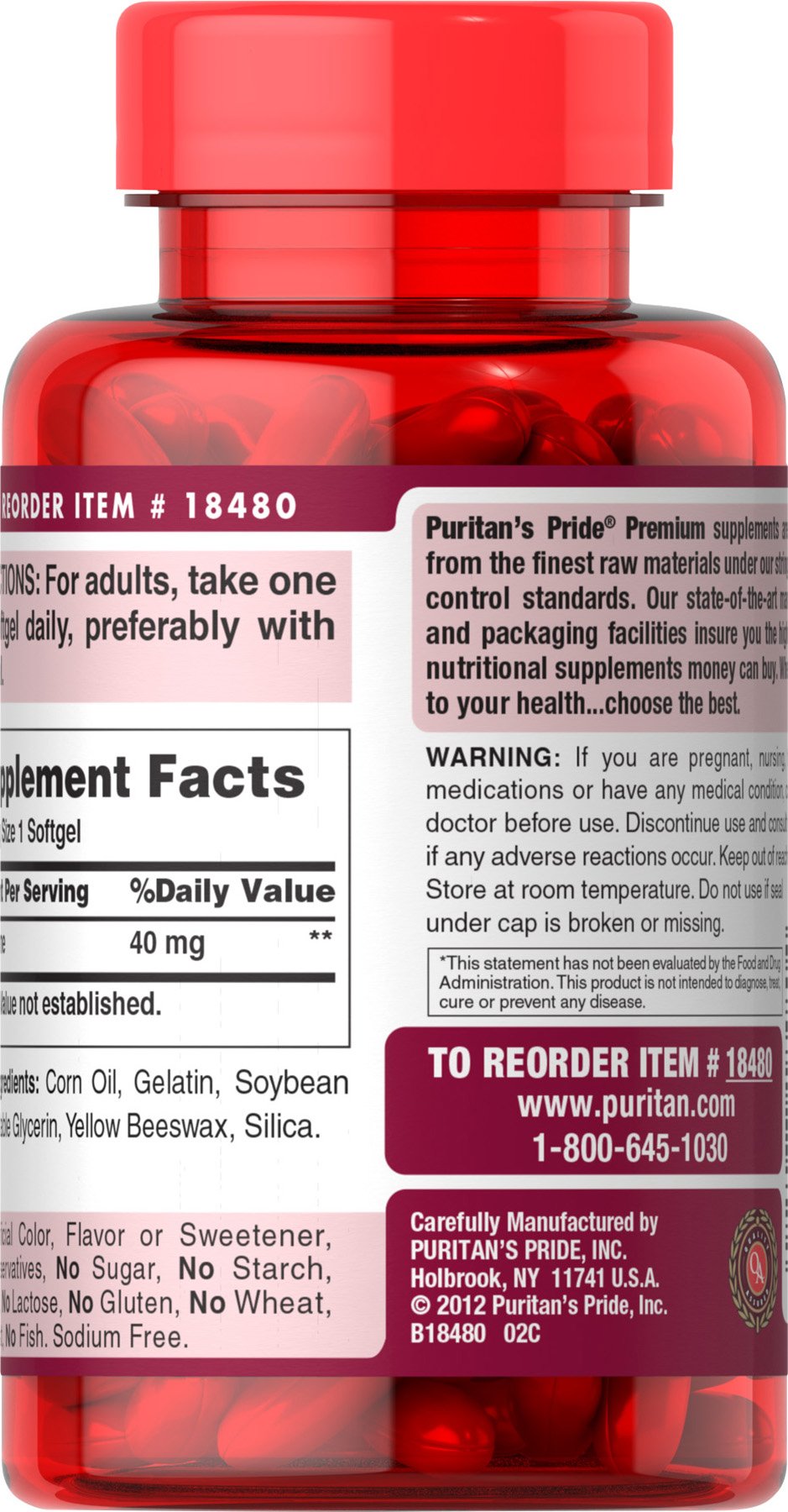 Foto 3 pulgar | Complemente 40 Mg De Licopeno De Puritan's Pride Para La Salud De La Próstata - Venta Internacional.