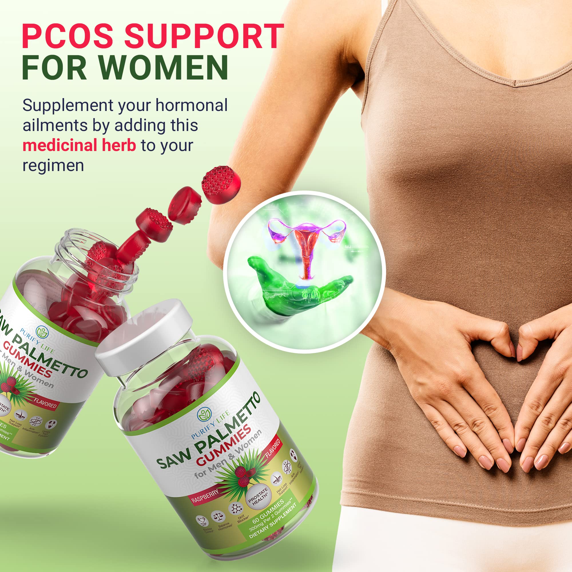 Foto 5 pulgar | Suplemento Purify Life Extracto Vegano De Palma Enana Americana 300 Mg - Venta Internacional.