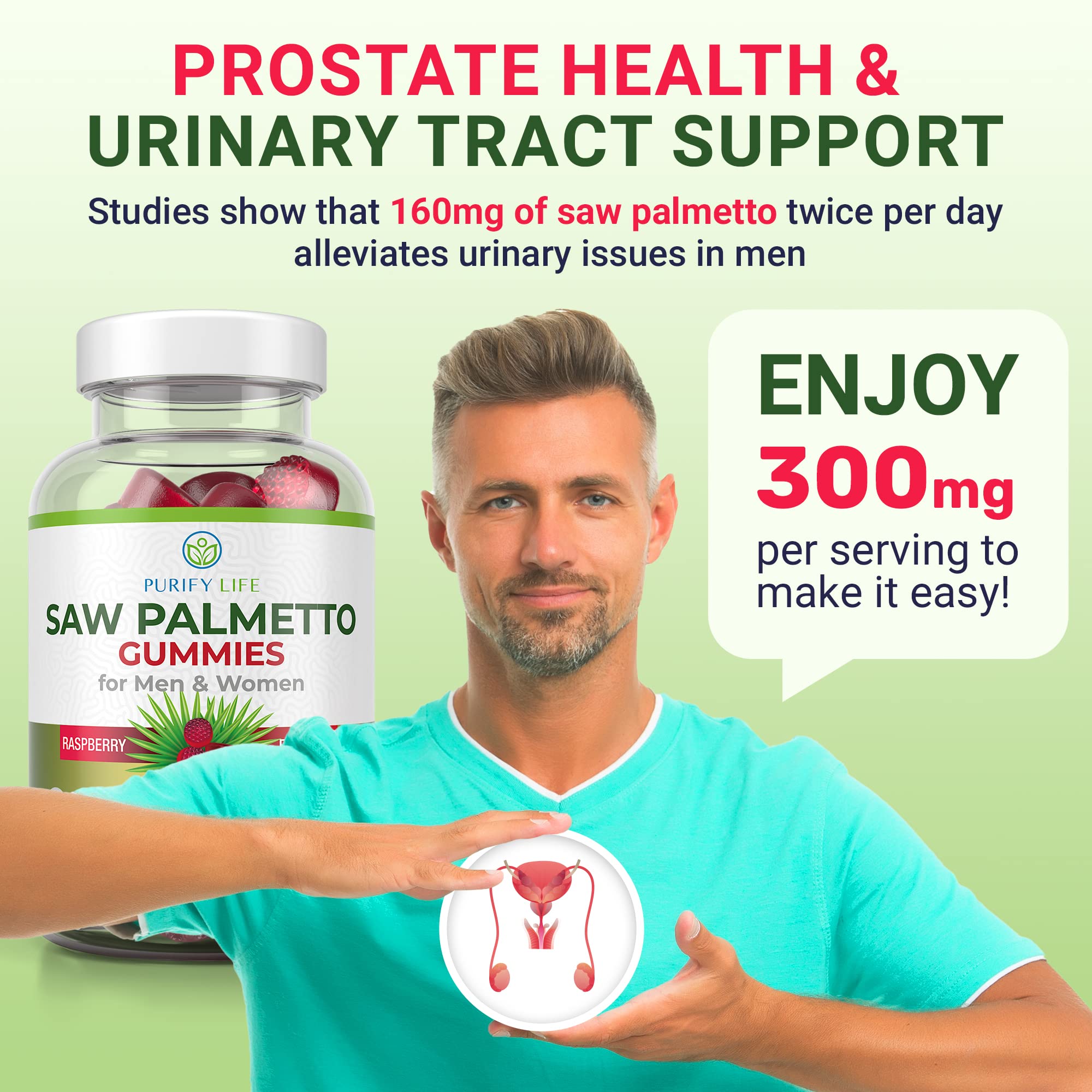 Foto 7 pulgar | Suplemento Purify Life Extracto Vegano De Palma Enana Americana 300 Mg - Venta Internacional.