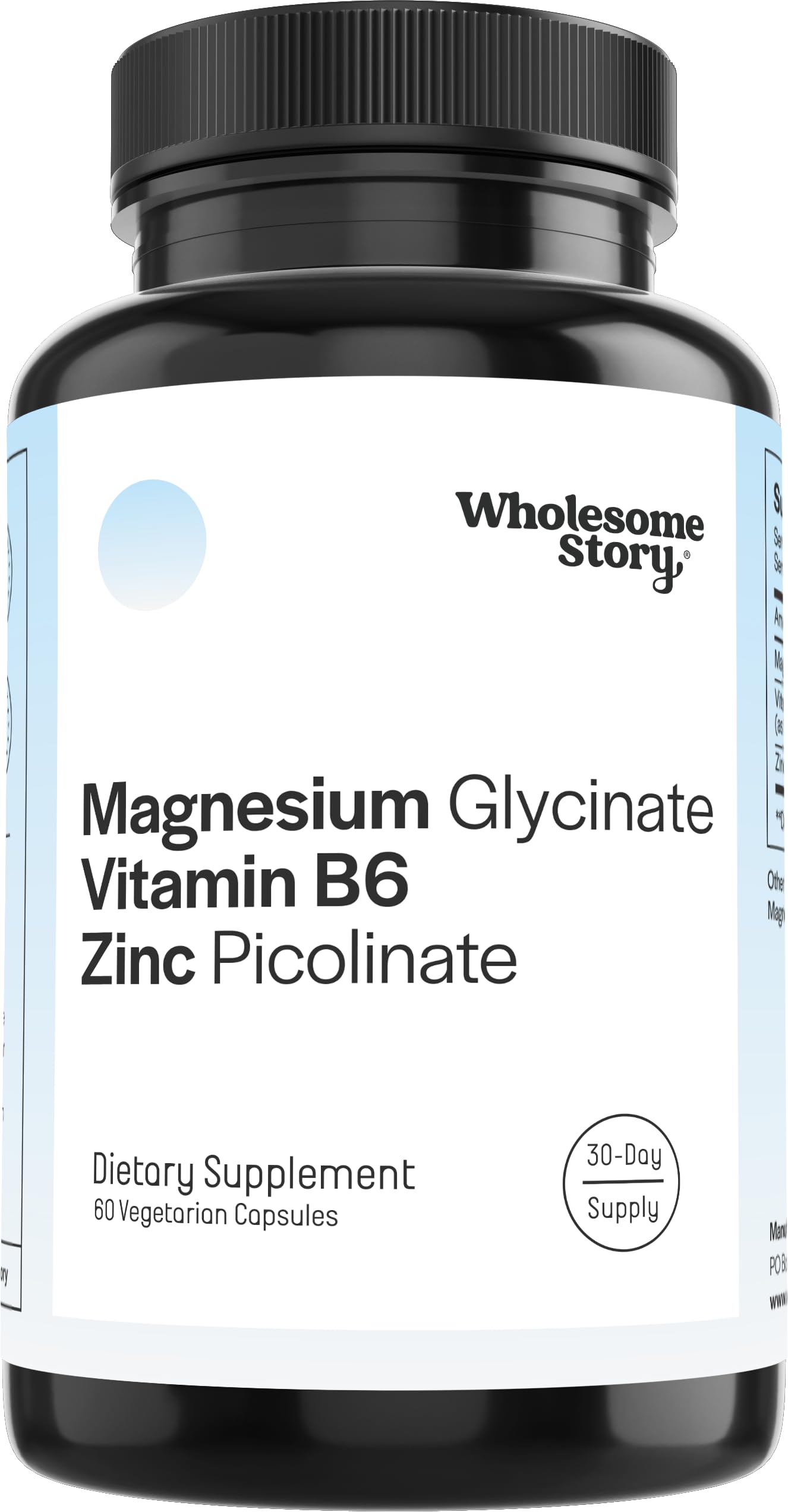 Foto 2 pulgar | Suplementos Wholesome Story 3 En 1: Picolinato De Zinc Y Glicinato De Magnesio Con Vitamina B6 - Venta Internacional.