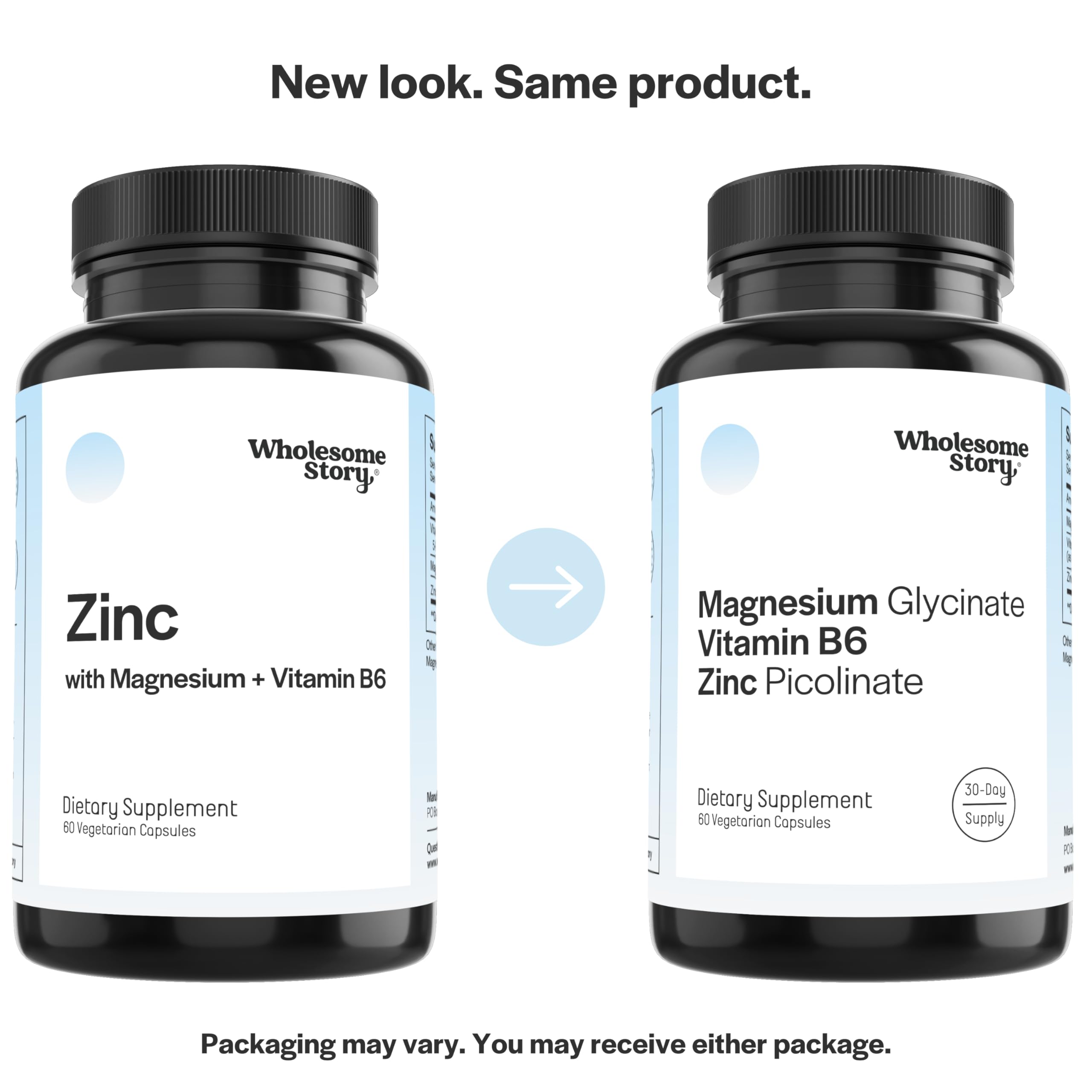 Foto 2 | Suplementos Wholesome Story 3 En 1: Picolinato De Zinc Y Glicinato De Magnesio Con Vitamina B6 - Venta Internacional.