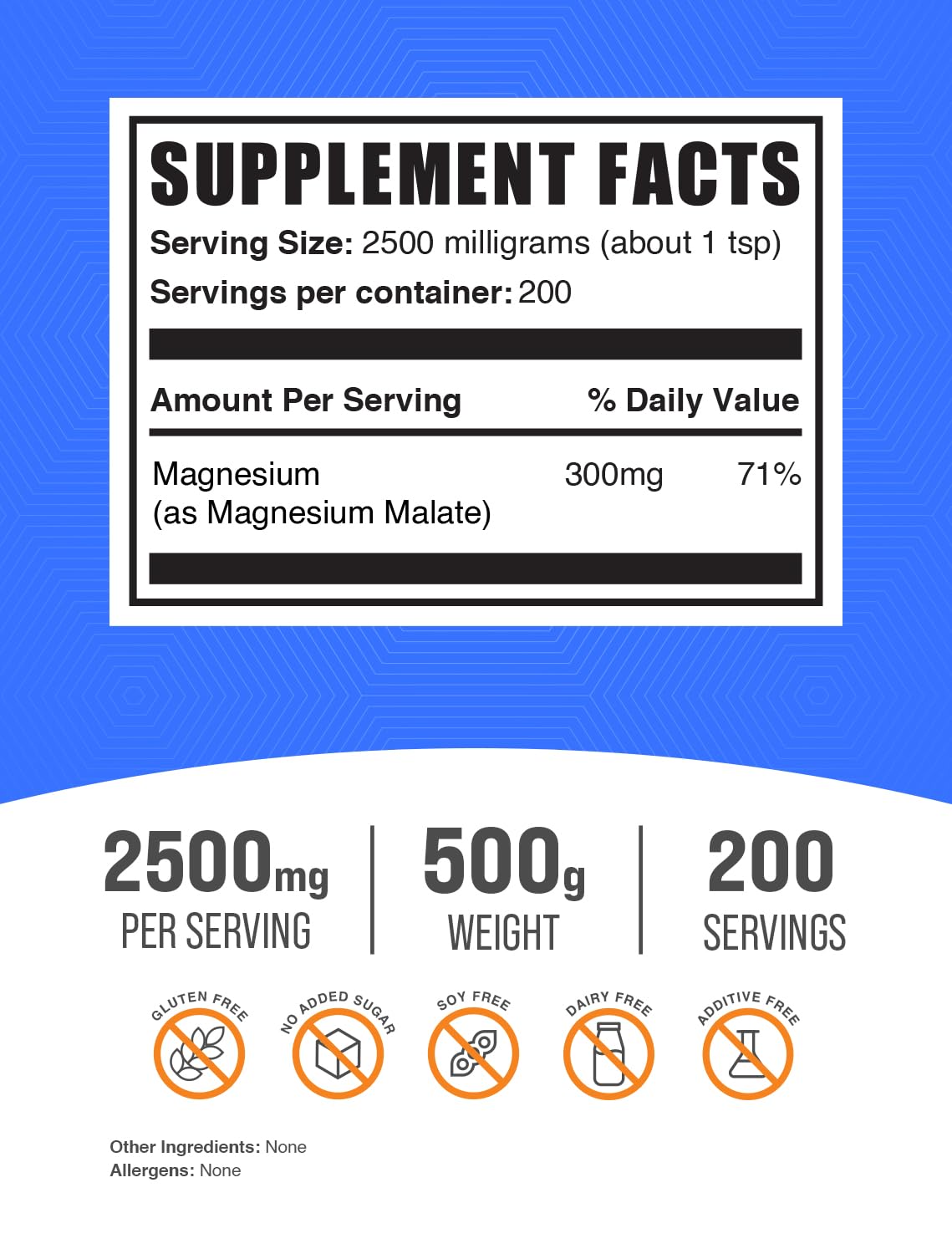 Foto 3 pulgar | Suplemento De Magnesio Bulksupplements.com Malato De Magnesio - Venta Internacional.