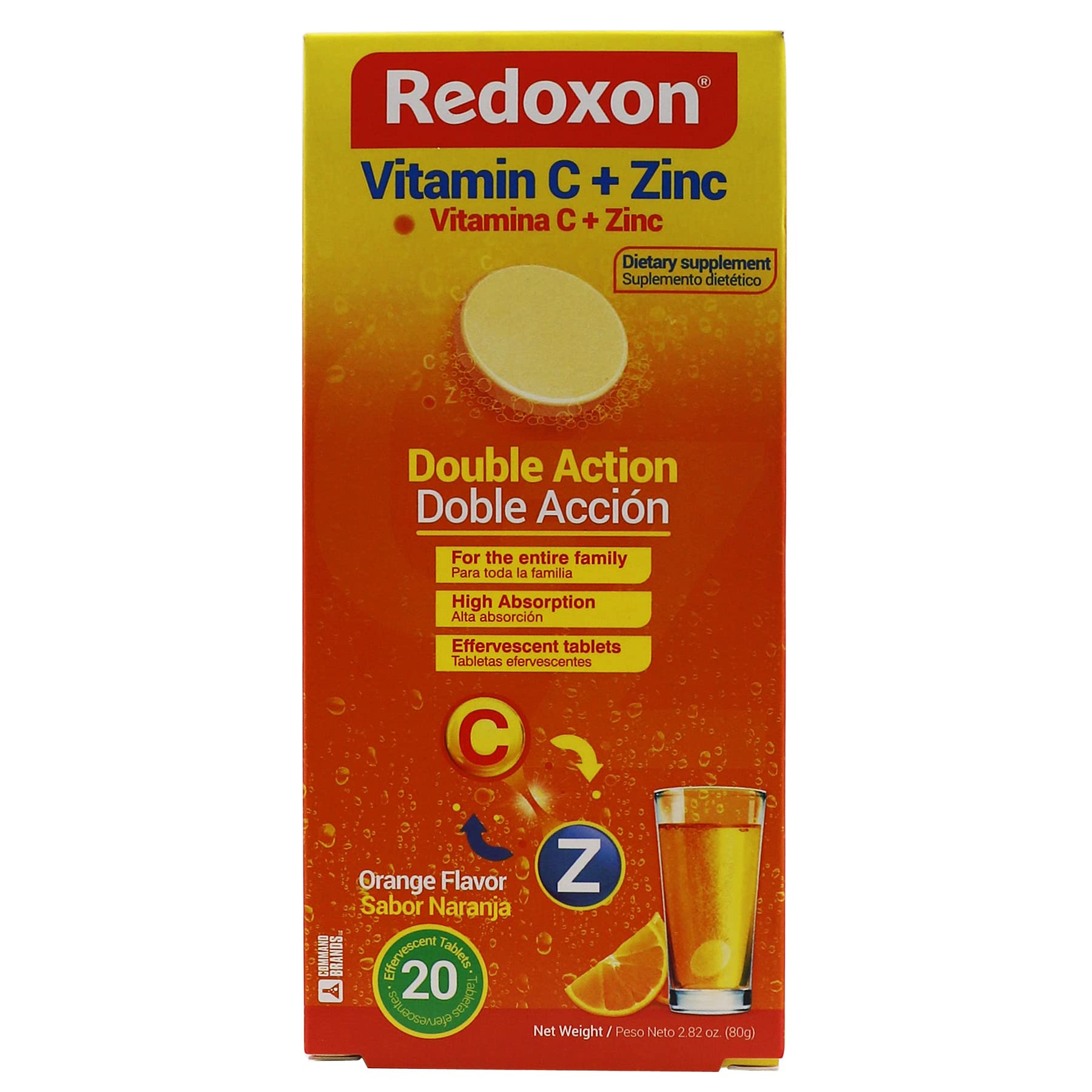 Foto 2 pulgar | Suplemento Redoxon De Vitamina C Y Zinc, 20 Tabletas Efervescentes - Venta Internacional.
