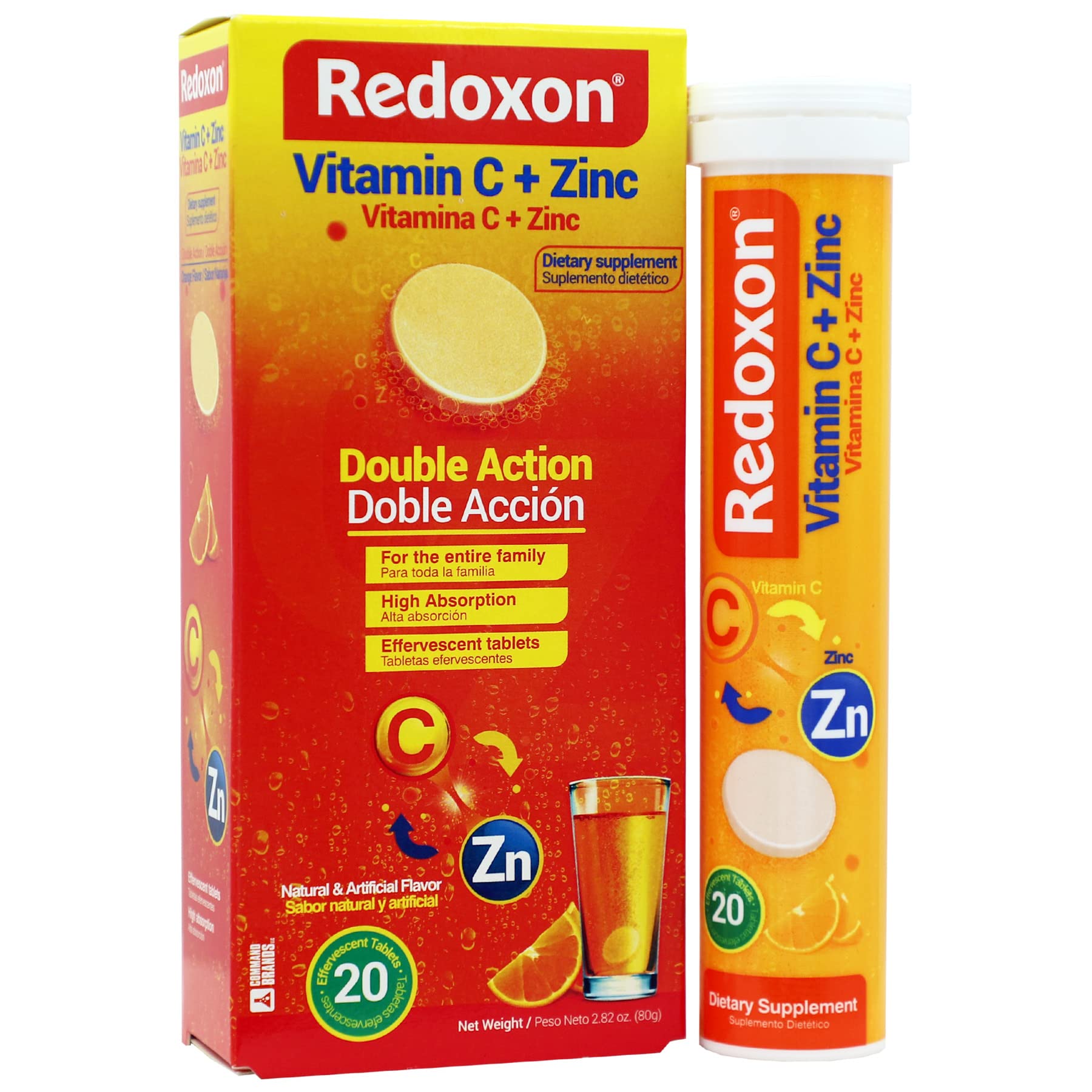 Foto 4 pulgar | Suplemento Redoxon De Vitamina C Y Zinc, 20 Tabletas Efervescentes - Venta Internacional.