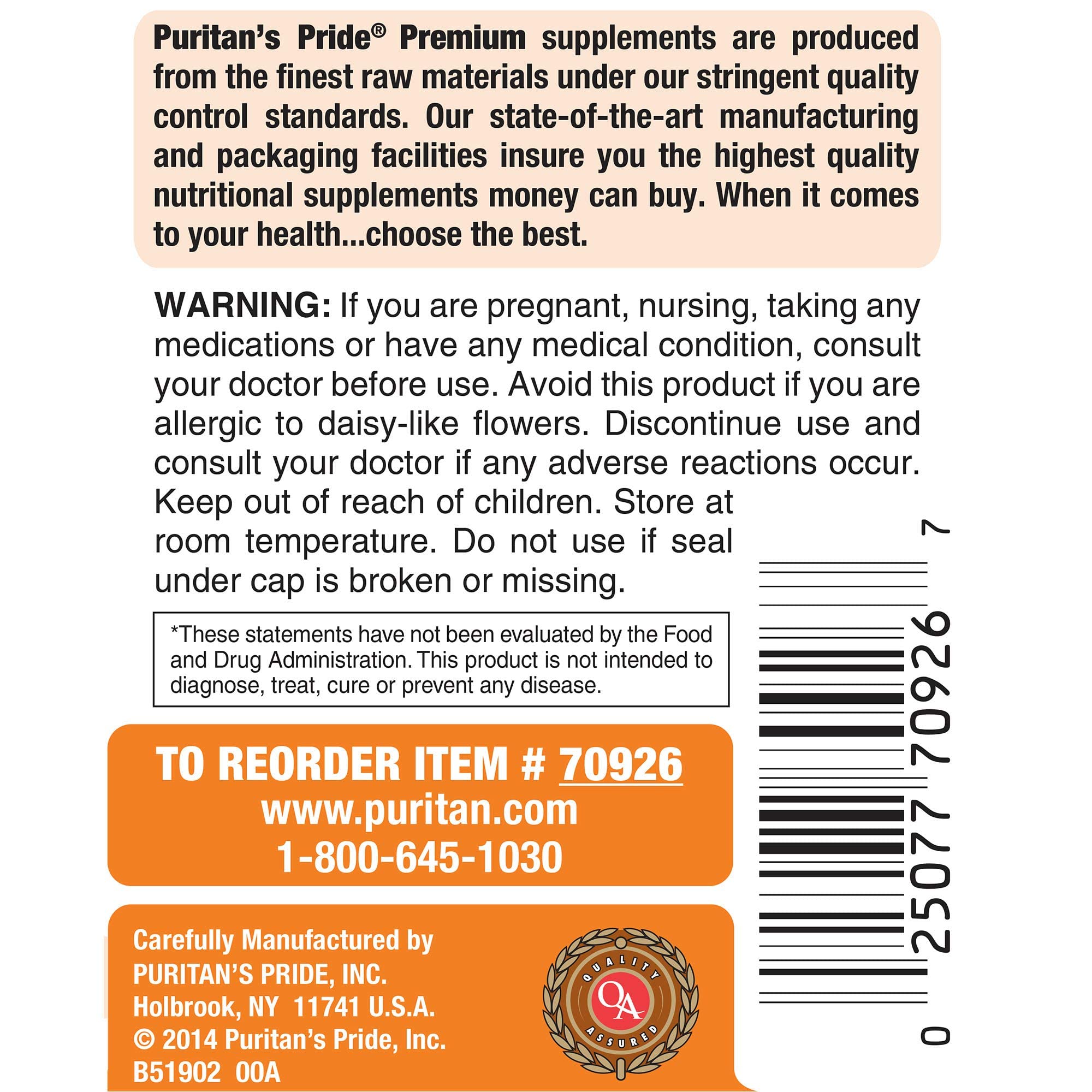 Foto 4 pulgar | Complementa 40 Mg De Luteína Puritan's Pride Con 120 Unidades De Zeaxantina - Venta Internacional.