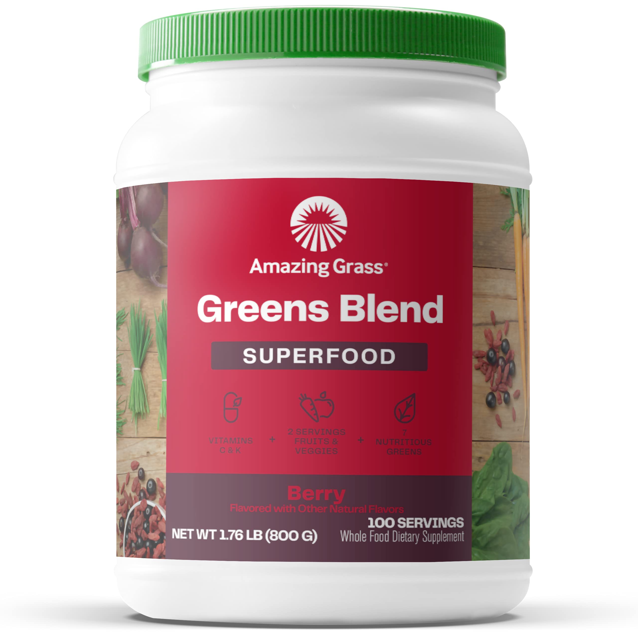 Foto 6 pulgar | Superalimento En Polvo Amazing Grass Greens, 100 Porciones De Bayas - Venta Internacional.