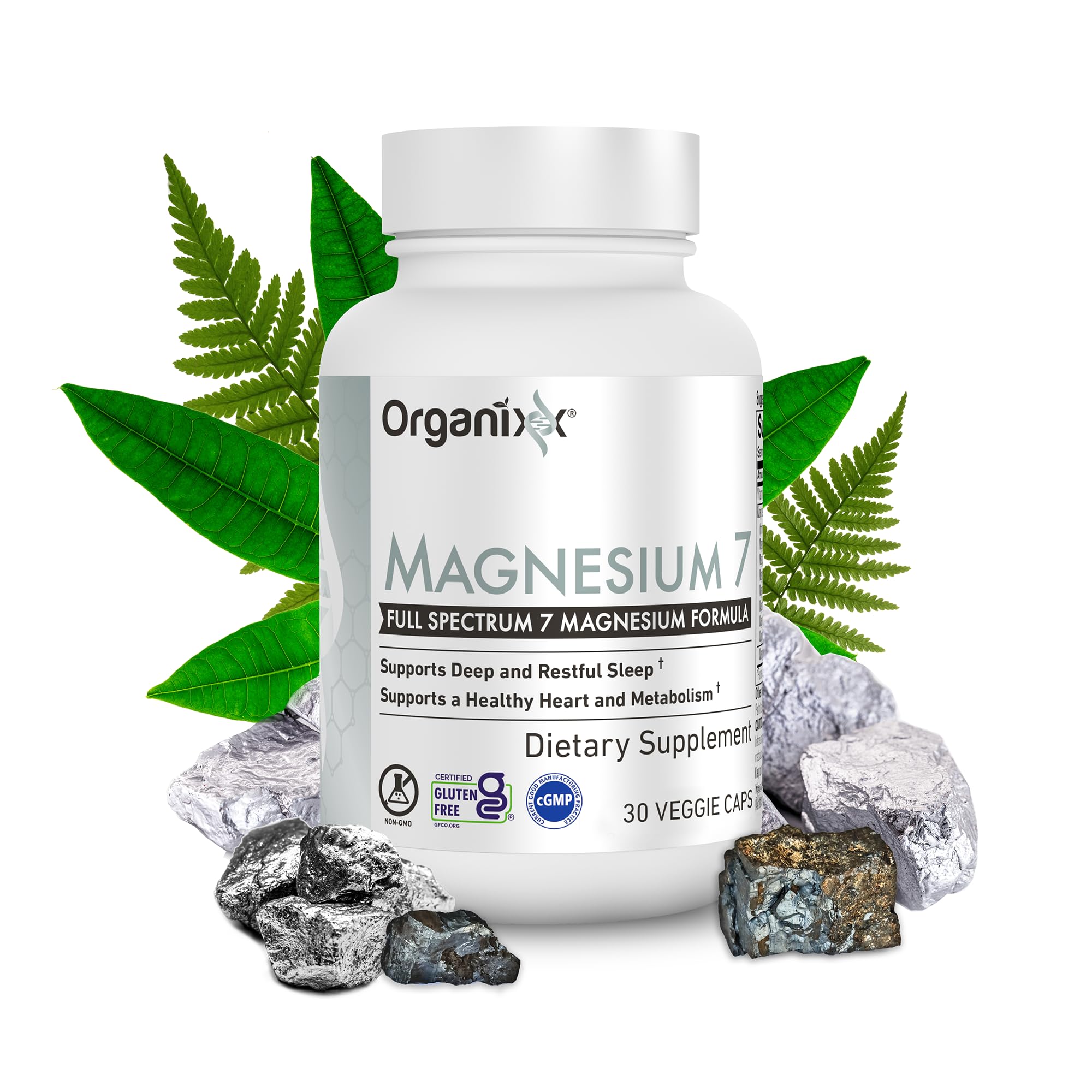 Foto 1 | Suplemento Organixx Magnesio 7 Con Vitamina B6 Y Manganeso, 30 Unidades - Venta Internacional.