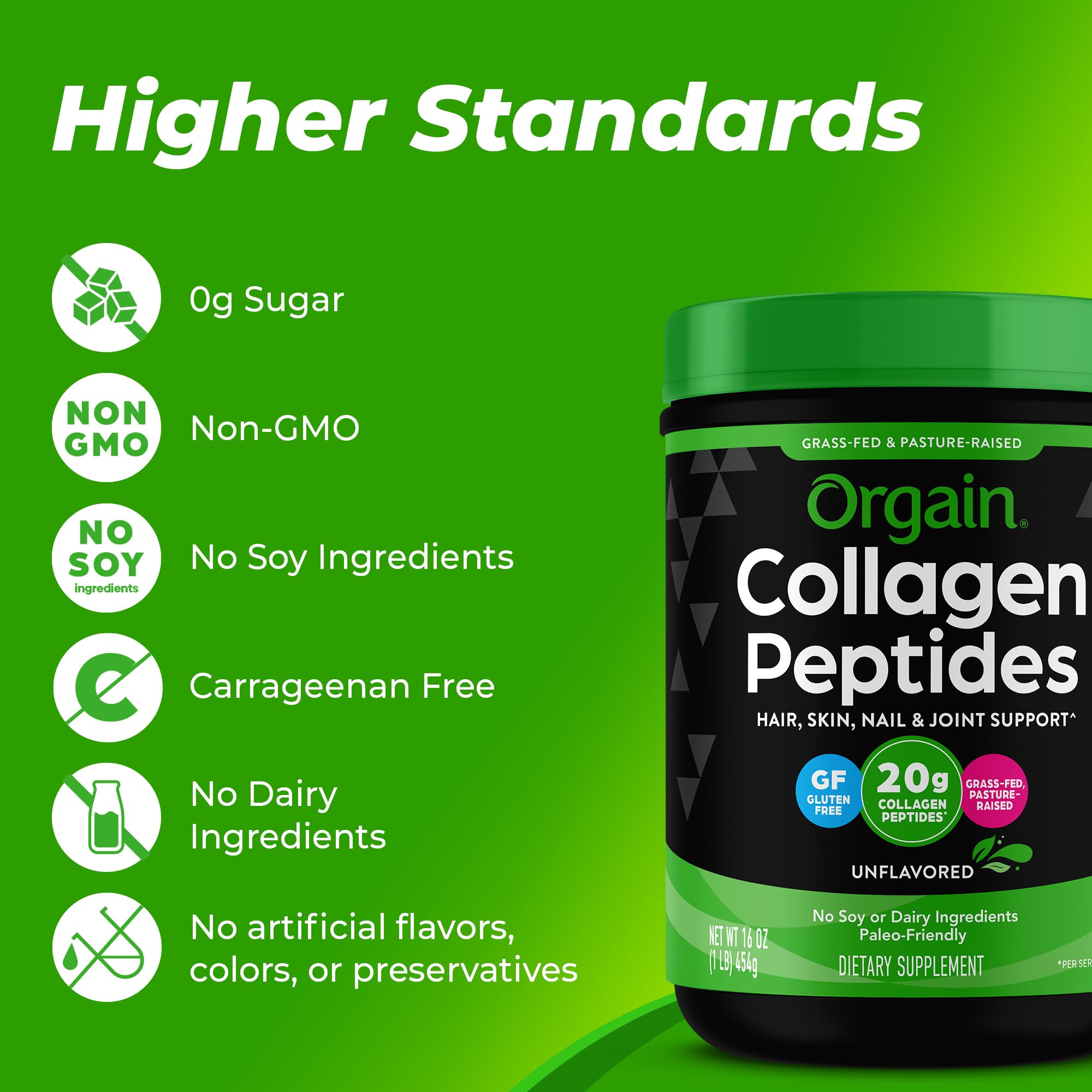 Foto 6 pulgar | Péptidos De Colágeno En Polvo Orgain Hidrolizados, 20 G, Tipo I Y Iii - Venta Internacional.