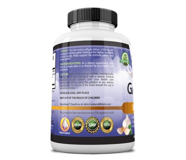 Foto 6 | Suplemento Naturalife Labs De Ajo Puro Sin Olor, 3000 Mg, 150 Cápsulas Blandas - Venta Internacional.