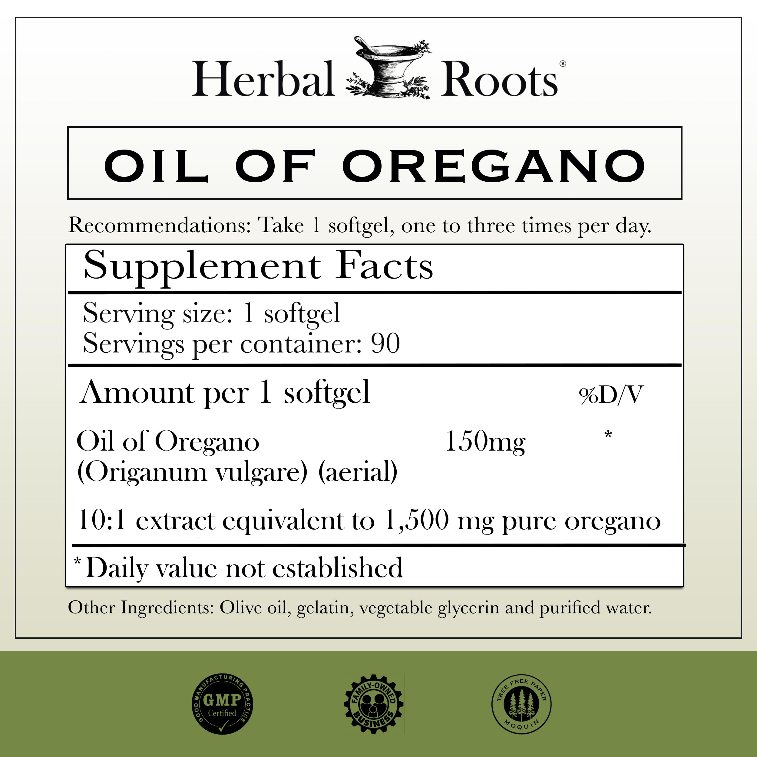 Foto 3 pulgar | Suplemento De Aceite De Orégano A Base De Hierbas 150 Mg 90 Cápsulas Blandas - Venta Internacional.