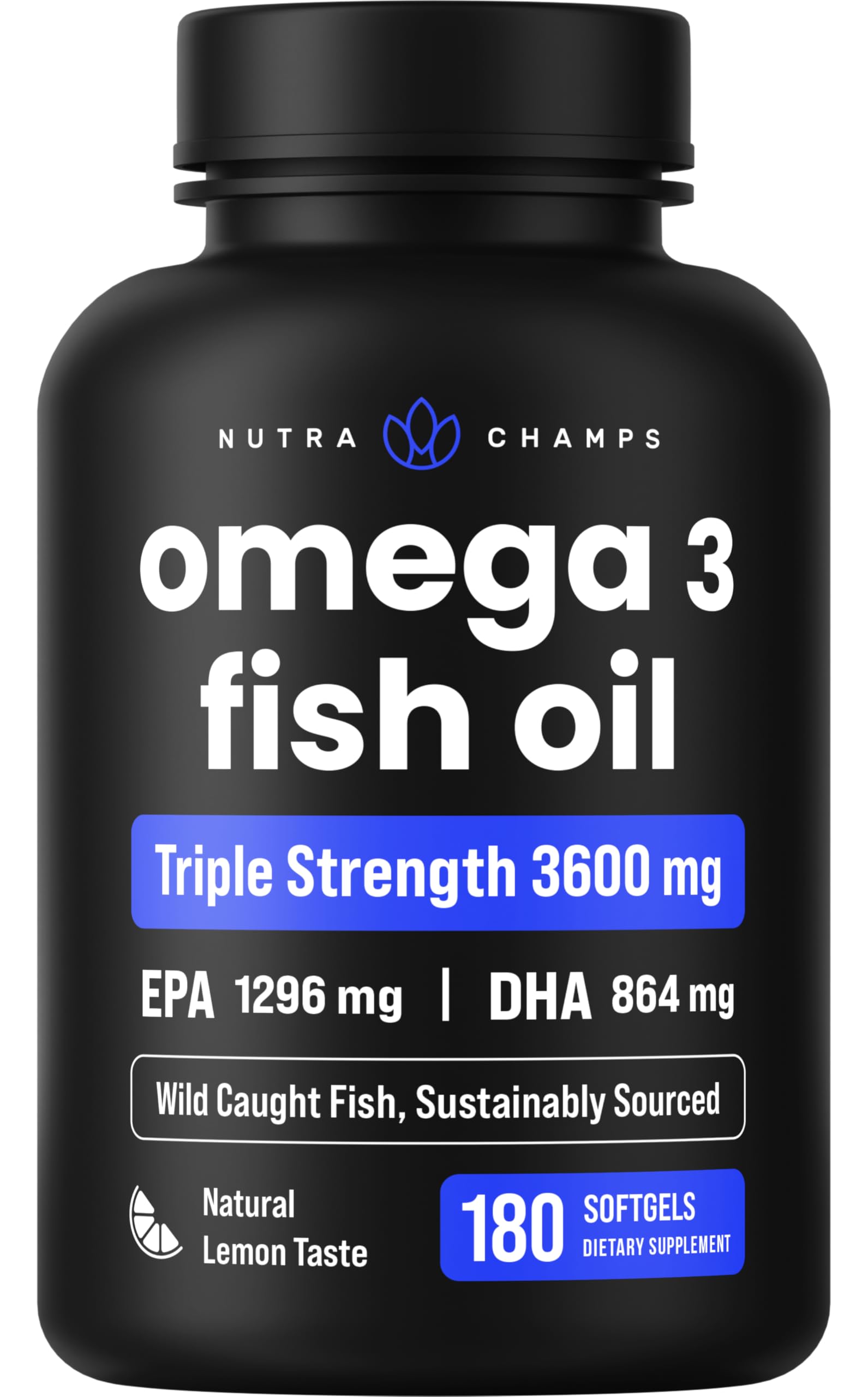 Foto 2 pulgar | Suplementos De Aceite De Pescado Nutrachamps Omega 3 3600 Mg 180 Cápsulas - Venta Internacional.