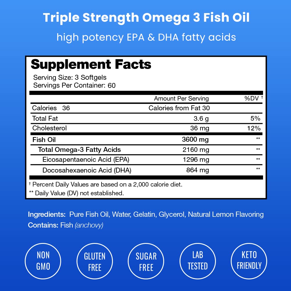 Foto 7 pulgar | Suplementos De Aceite De Pescado Nutrachamps Omega 3 3600 Mg 180 Cápsulas - Venta Internacional.
