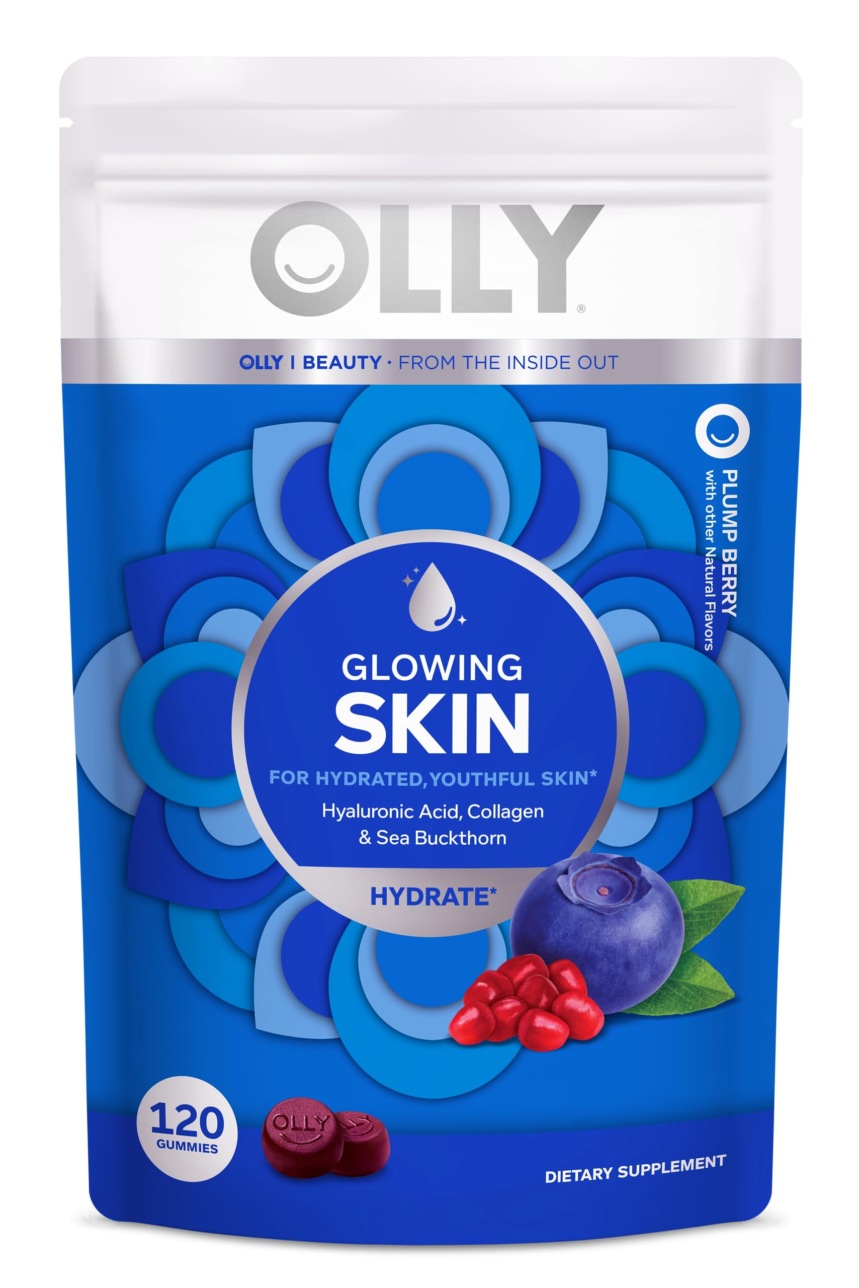 Foto 2 pulgar | Suplemento Olly Glowing Skin Collagen Gummy 120 Unidades - Venta Internacional.