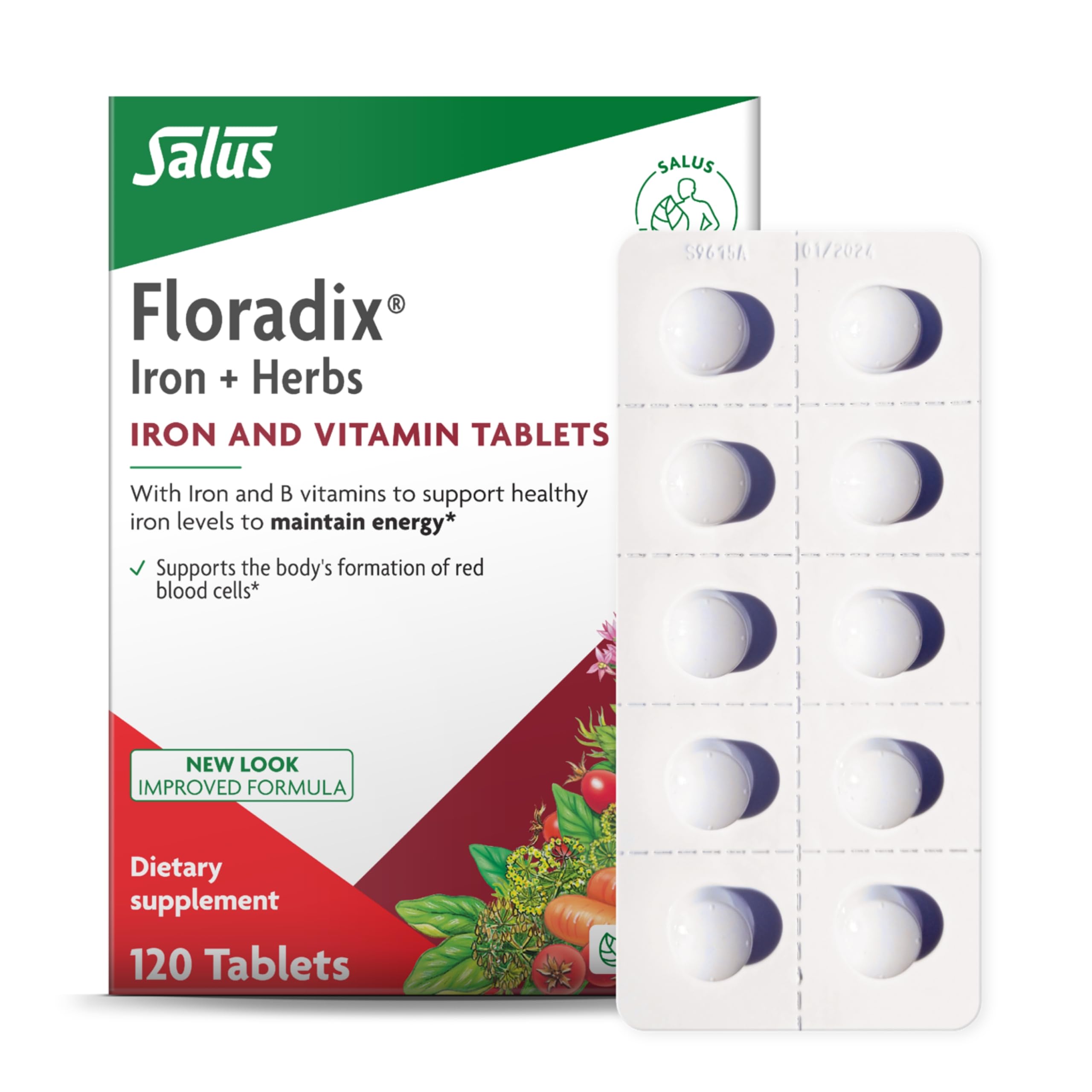 Foto 2 pulgar | Tabletas De Hierro Floradix Energy Support 10 Mg 120 Tabletas - Venta Internacional.