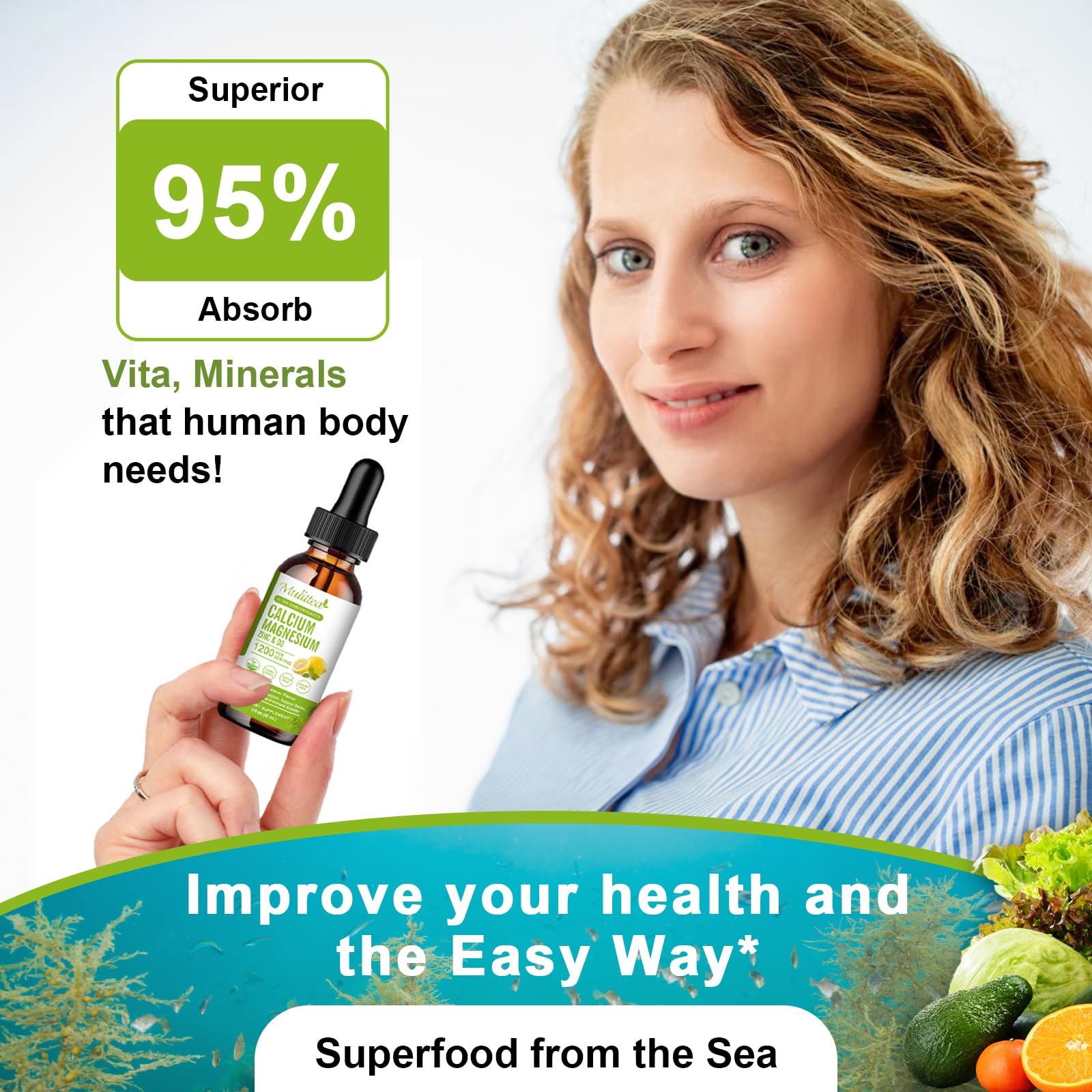 Foto 6 pulgar | Suplemento Mulittea De Calcio, Magnesio Y Zinc Con Vitamina D3, 60 Porciones - Venta Internacional.