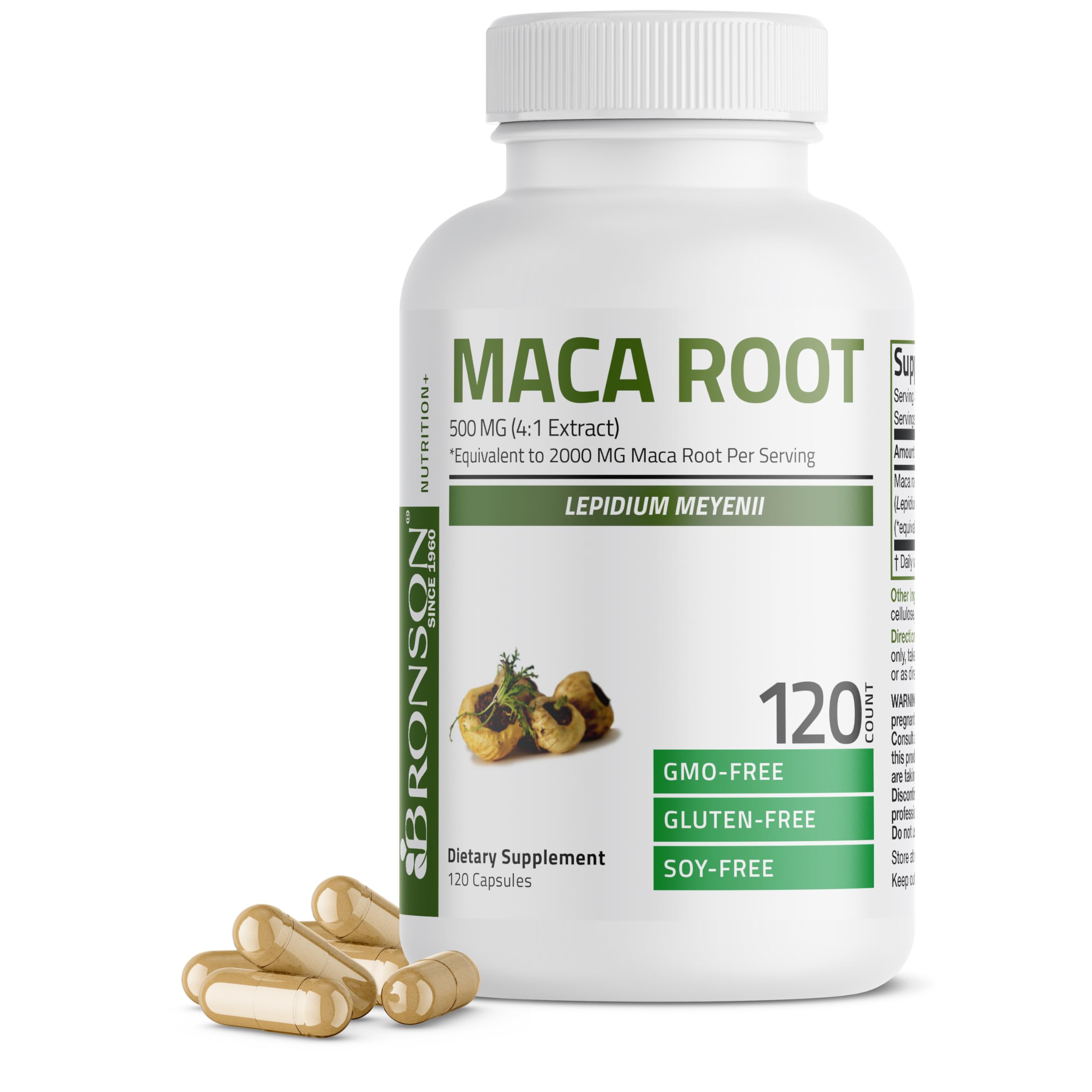 Foto 2 pulgar | Suplemento Bronson Maca Root 120 Cápsulas Vegetarianas - Venta Internacional.