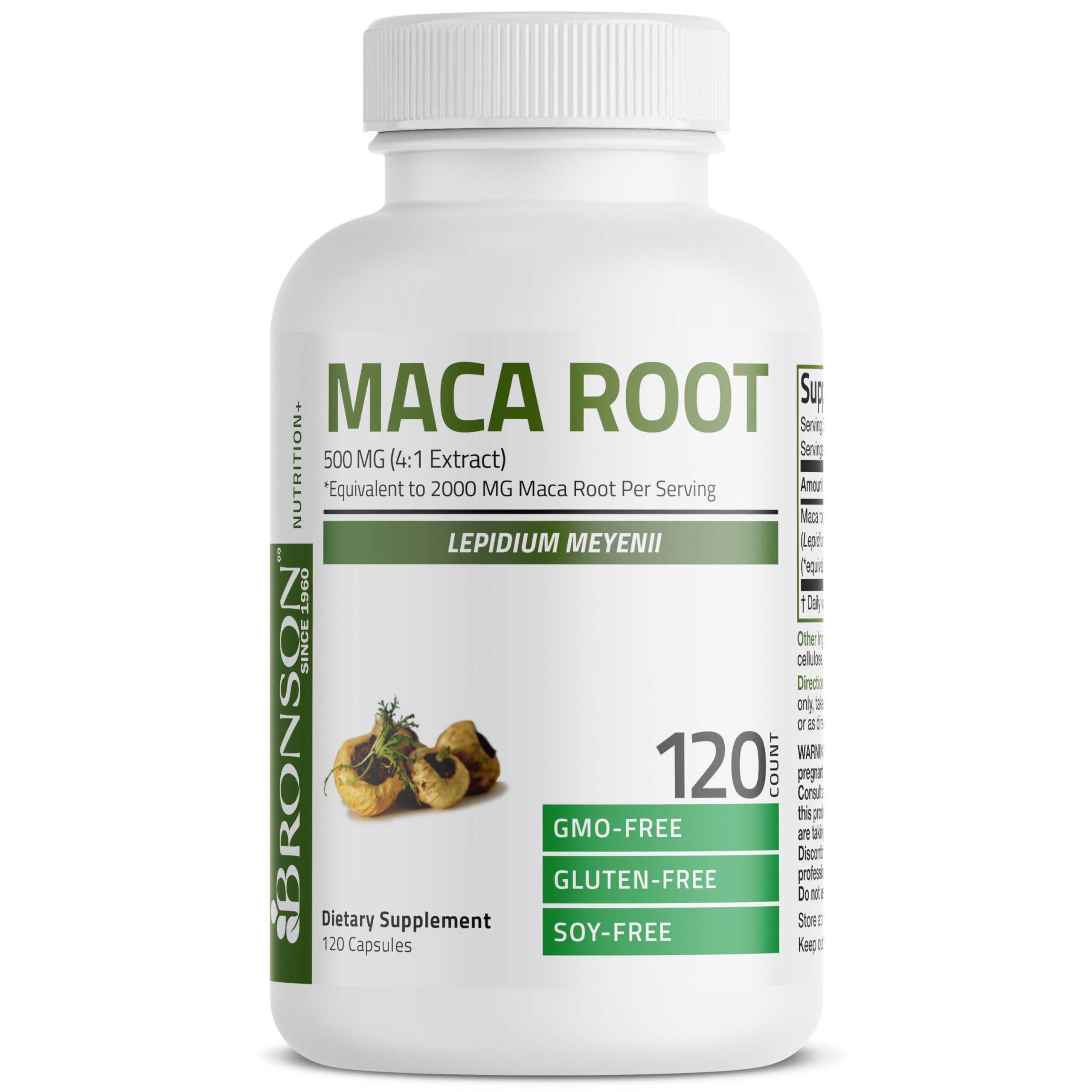Foto 4 pulgar | Suplemento Bronson Maca Root 120 Cápsulas Vegetarianas - Venta Internacional.