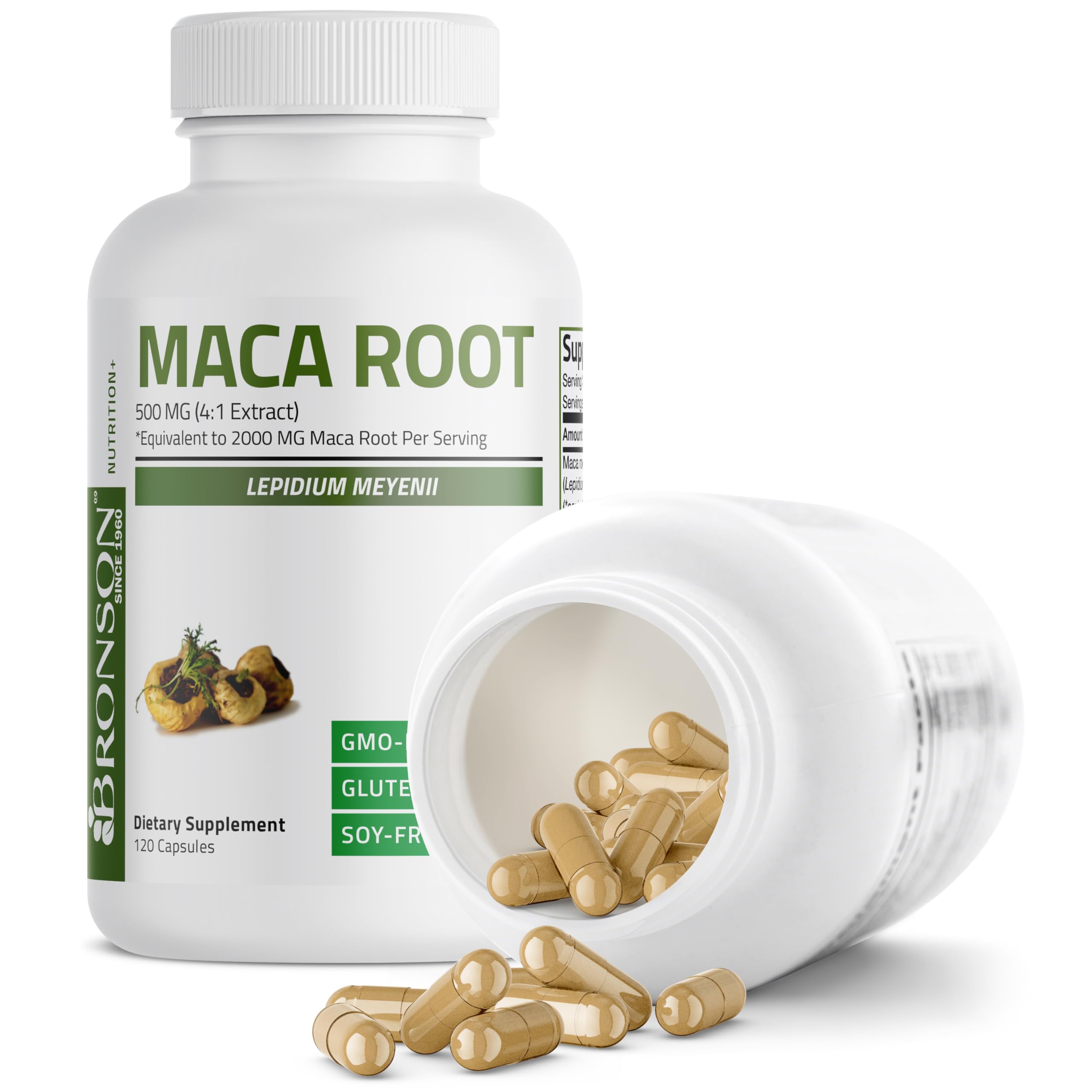Foto 5 pulgar | Suplemento Bronson Maca Root 120 Cápsulas Vegetarianas - Venta Internacional.