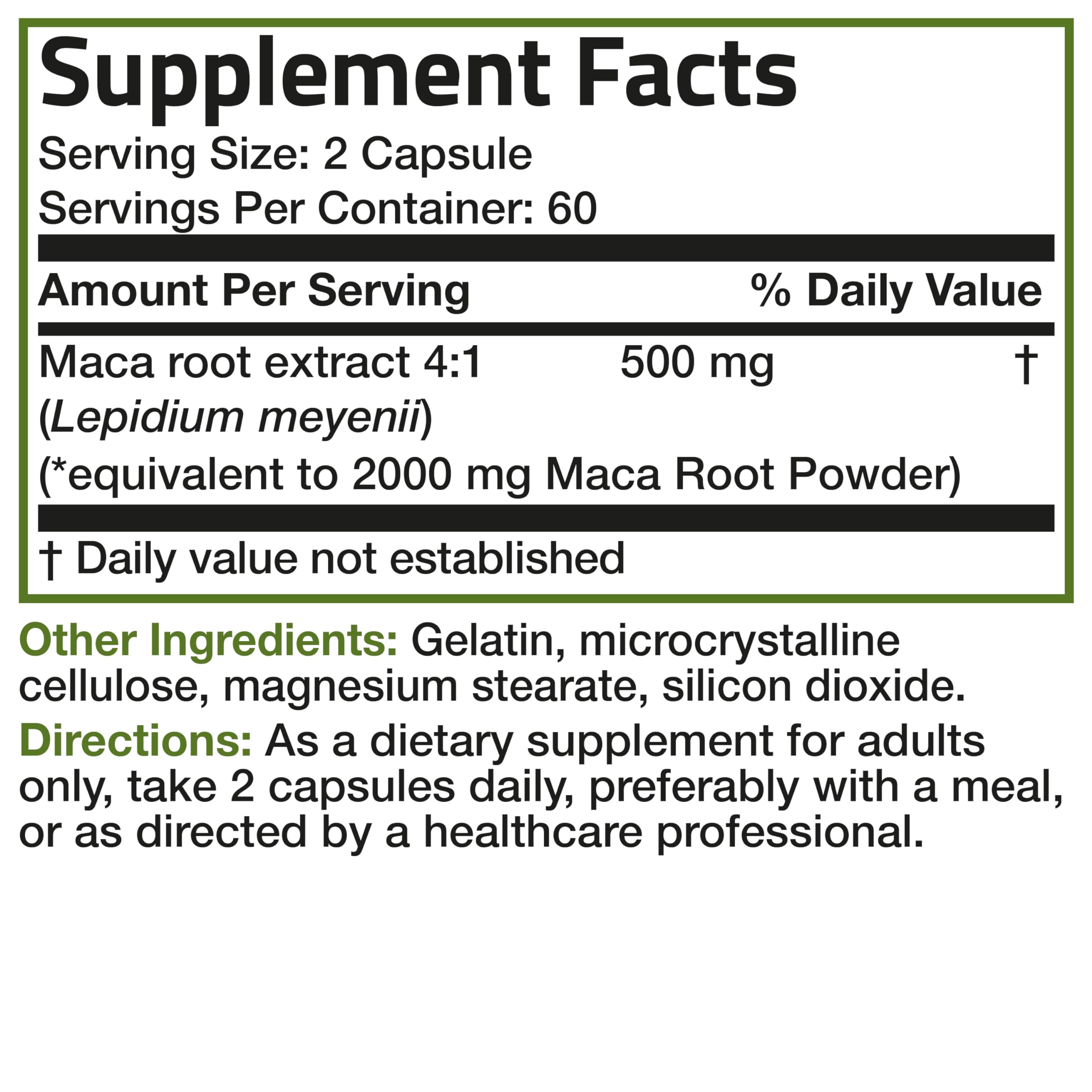 Foto 7 pulgar | Suplemento Bronson Maca Root 120 Cápsulas Vegetarianas - Venta Internacional.