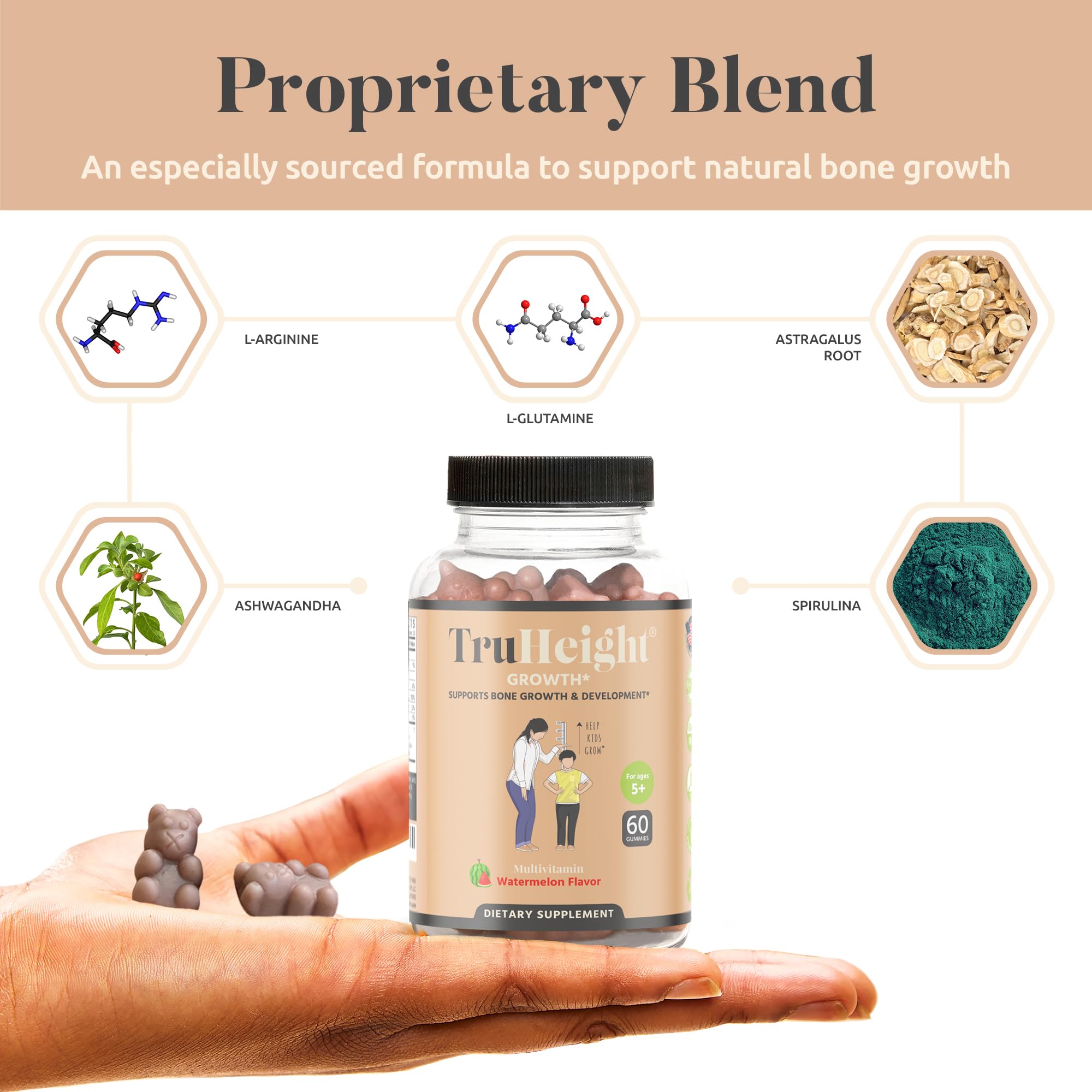 Foto 4 pulgar | Suplemento De Crecimiento En Altura Truheight Gummies Para Niños Y Adolescentes - Venta Internacional.