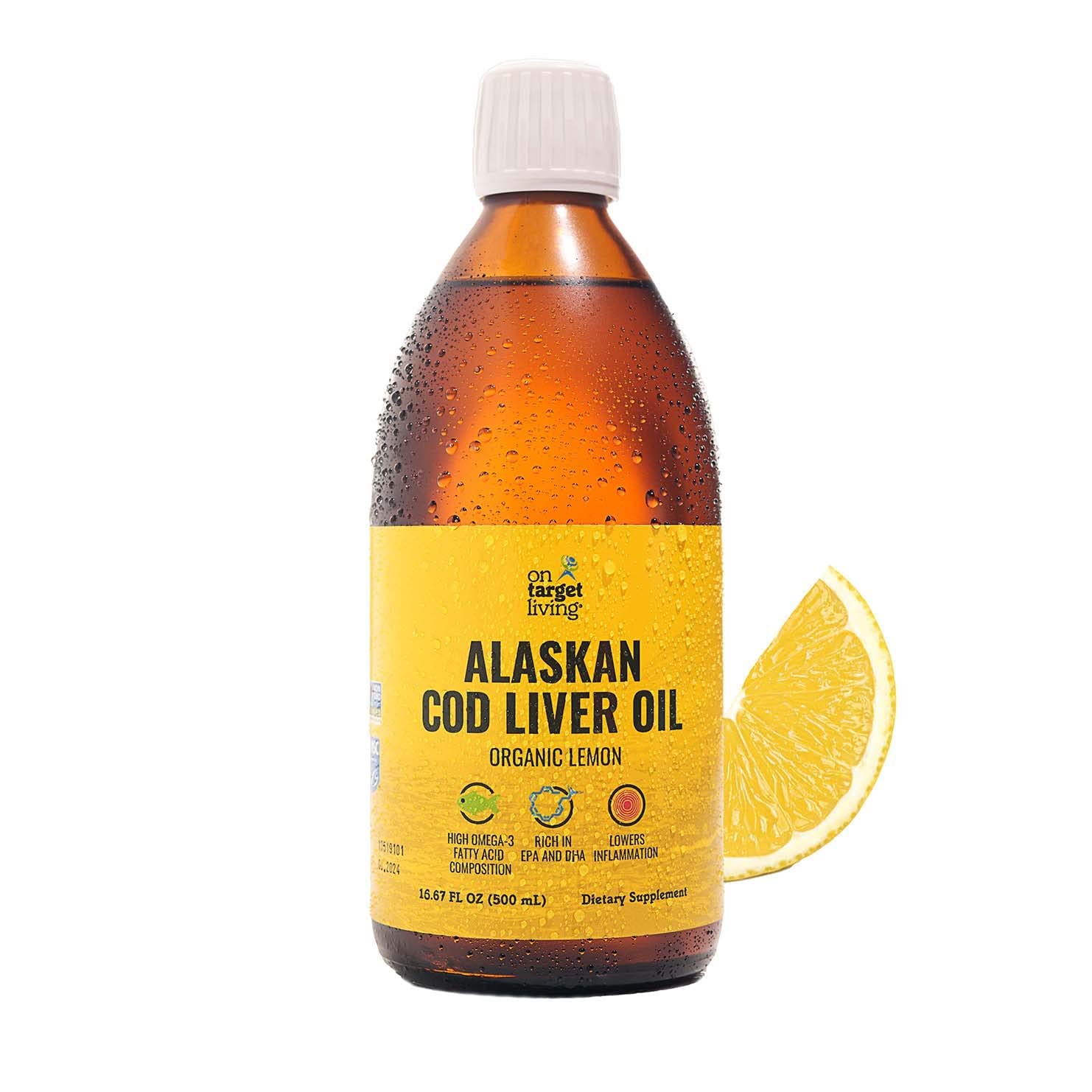Foto 2 pulgar | Aceite De Hígado De Bacalao On Target Living Alaskan 500 Ml Con Sabor A Limón - Venta Internacional.