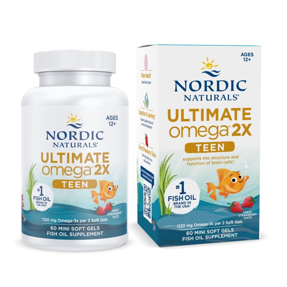 Suplemento Nordic Naturals Ultimate Omega 2x Teen 60 Cápsulas Blandas - Venta Internacional.