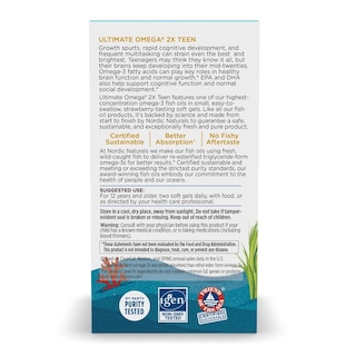 Foto 3 | Suplemento Nordic Naturals Ultimate Omega 2x Teen 60 Cápsulas Blandas - Venta Internacional.