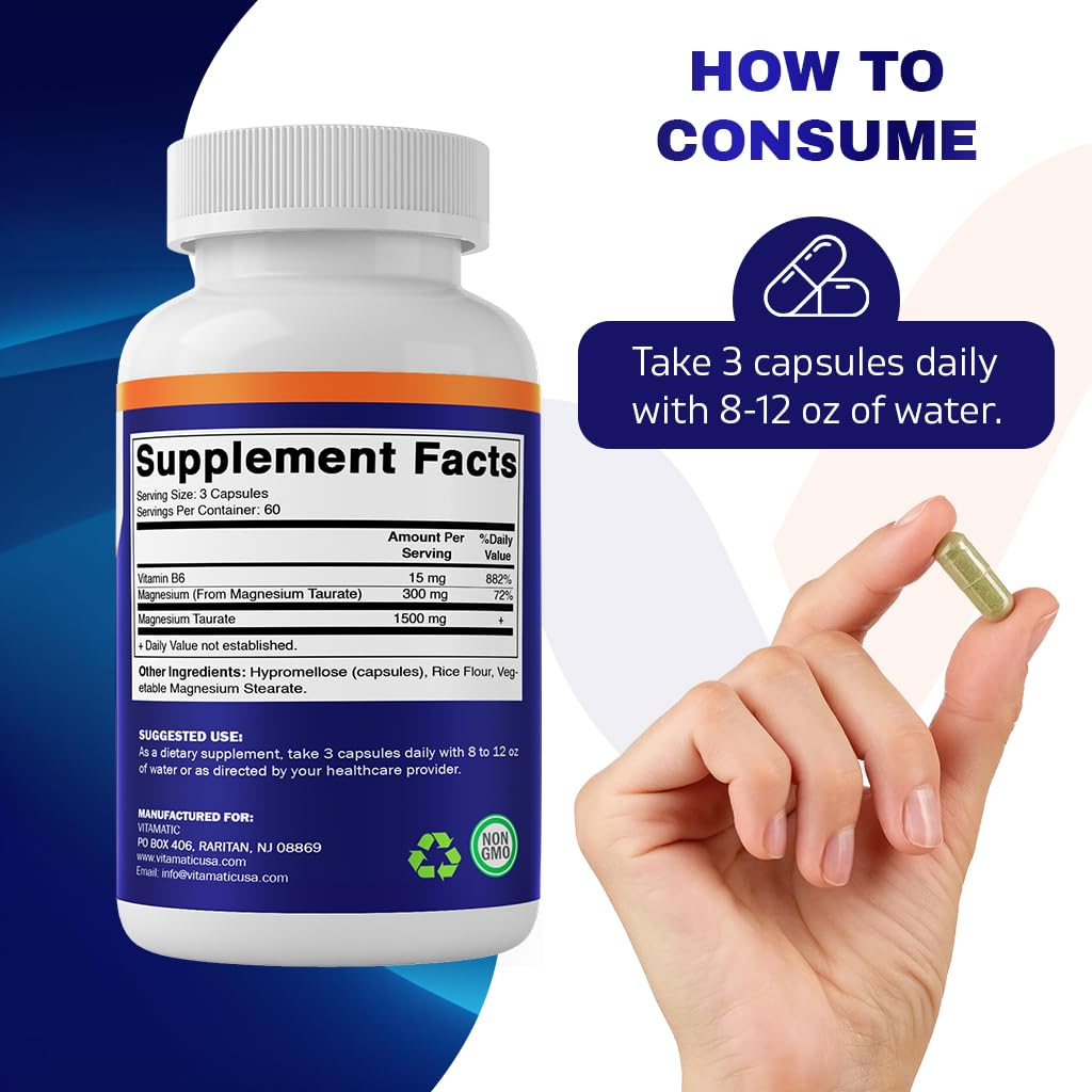 Foto 4 pulgar | Suplemento Vitamático De Taurato De Magnesio 1500 Mg 180 Cápsulas - Venta Internacional.