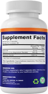 Foto 5 | Suplemento Vitamático De Taurato De Magnesio 1500 Mg 180 Cápsulas - Venta Internacional.