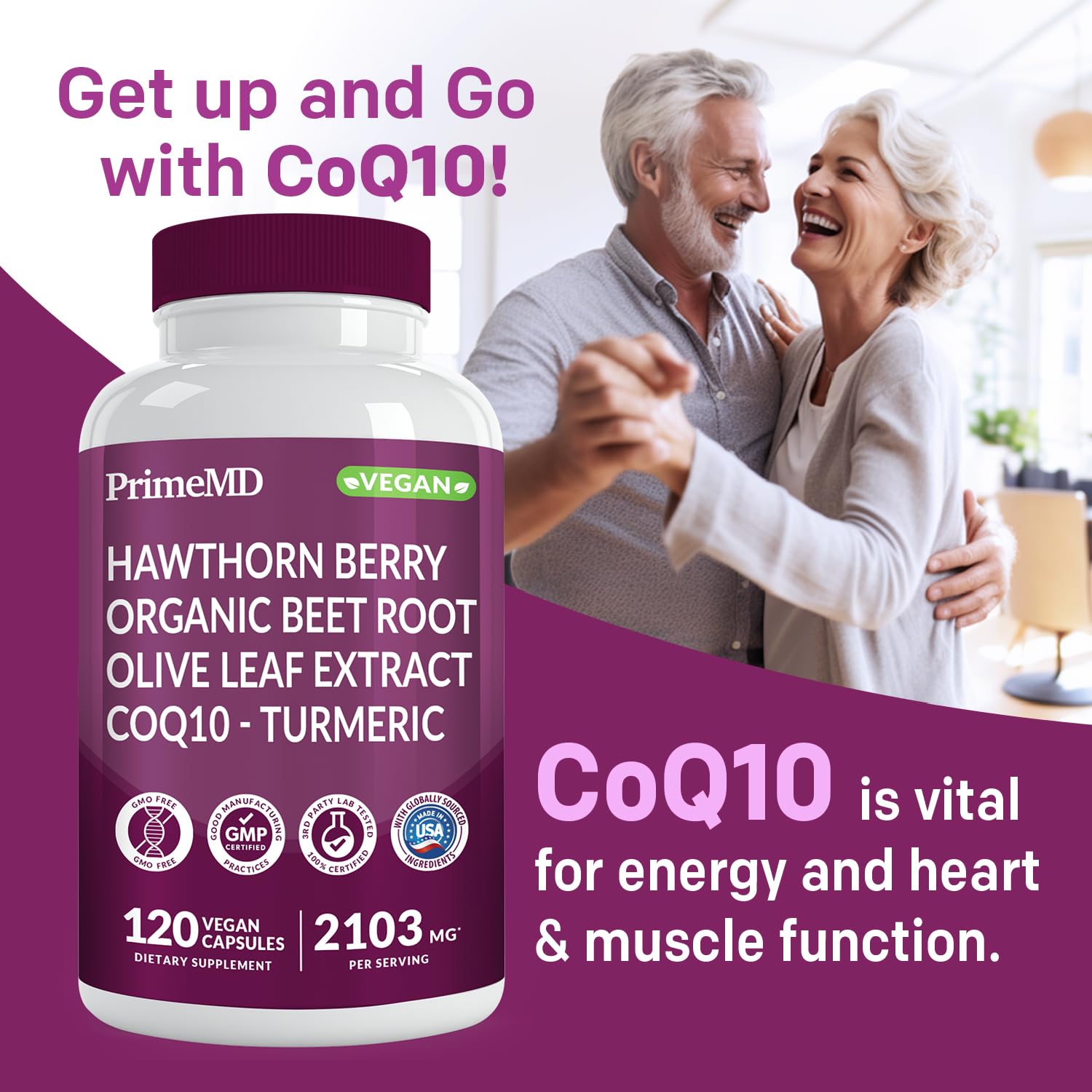 Foto 6 | Suplemento Primemd Para Corazón Y Óxido Nítrico 26 En 1, 2103 Mg, Paquete De 2 - Venta Internacional.