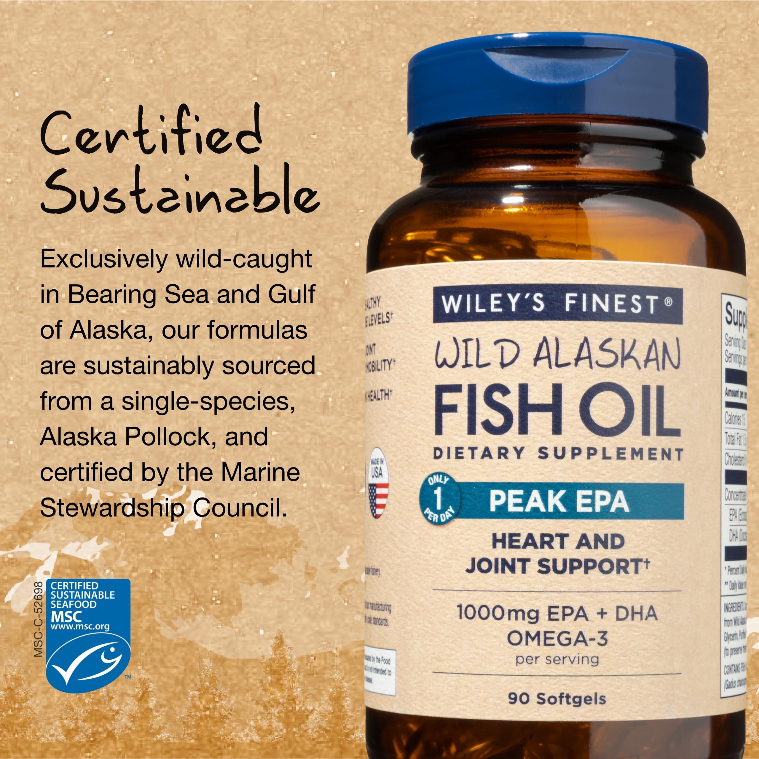 Foto 5 pulgar | Suplemento Wiley's Finest Wild Fish Oil Peak Epa 1000 Mg - Venta Internacional.