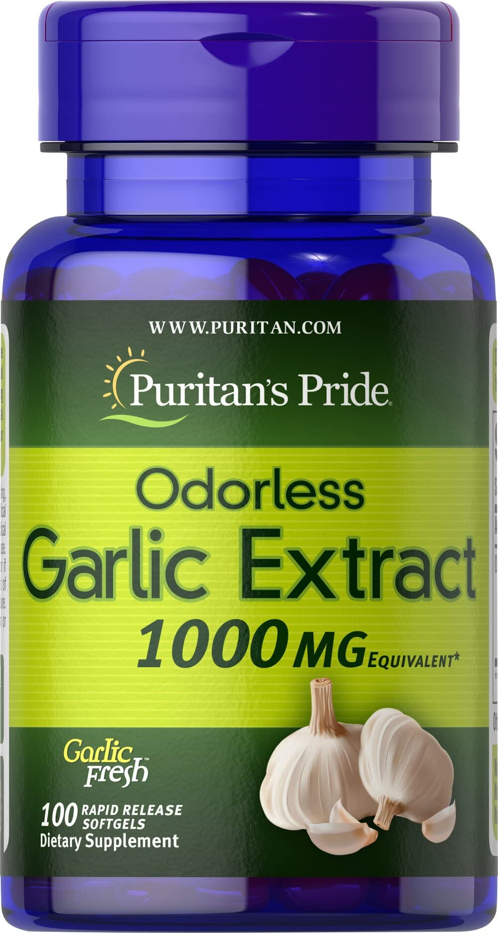 Foto 2 pulgar | Suplemento Puritan's Pride, Ajo Inodoro, 1000 Mg, 100 Tabletas - Venta Internacional.
