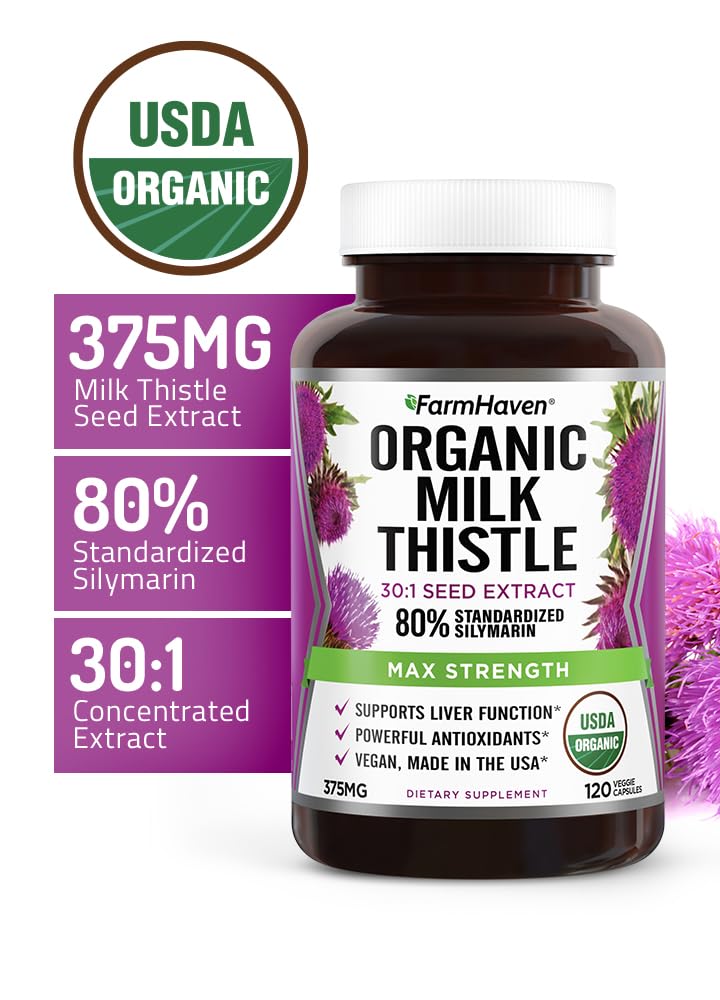 Foto 4 pulgar | Suplemento Farmhaven Milk Thistle, 120 Cápsulas Veganas - Venta Internacional.