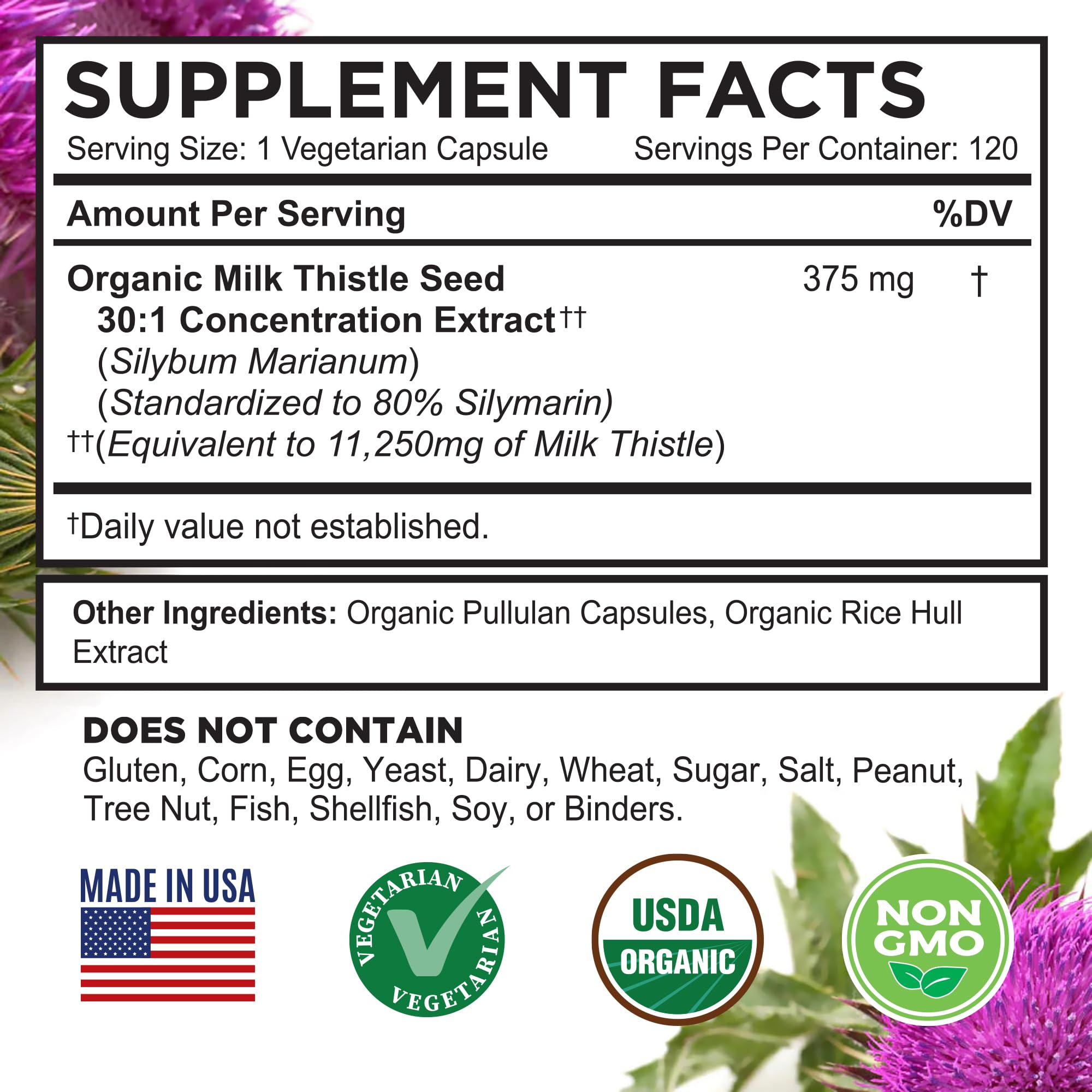 Foto 6 pulgar | Suplemento Farmhaven Milk Thistle, 120 Cápsulas Veganas - Venta Internacional.