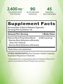 Foto 2 | Suplemento Nature's Truth, Cápsulas De Raíz De Valeriana, 2400 Mg, 90 Unidades - Venta Internacional.
