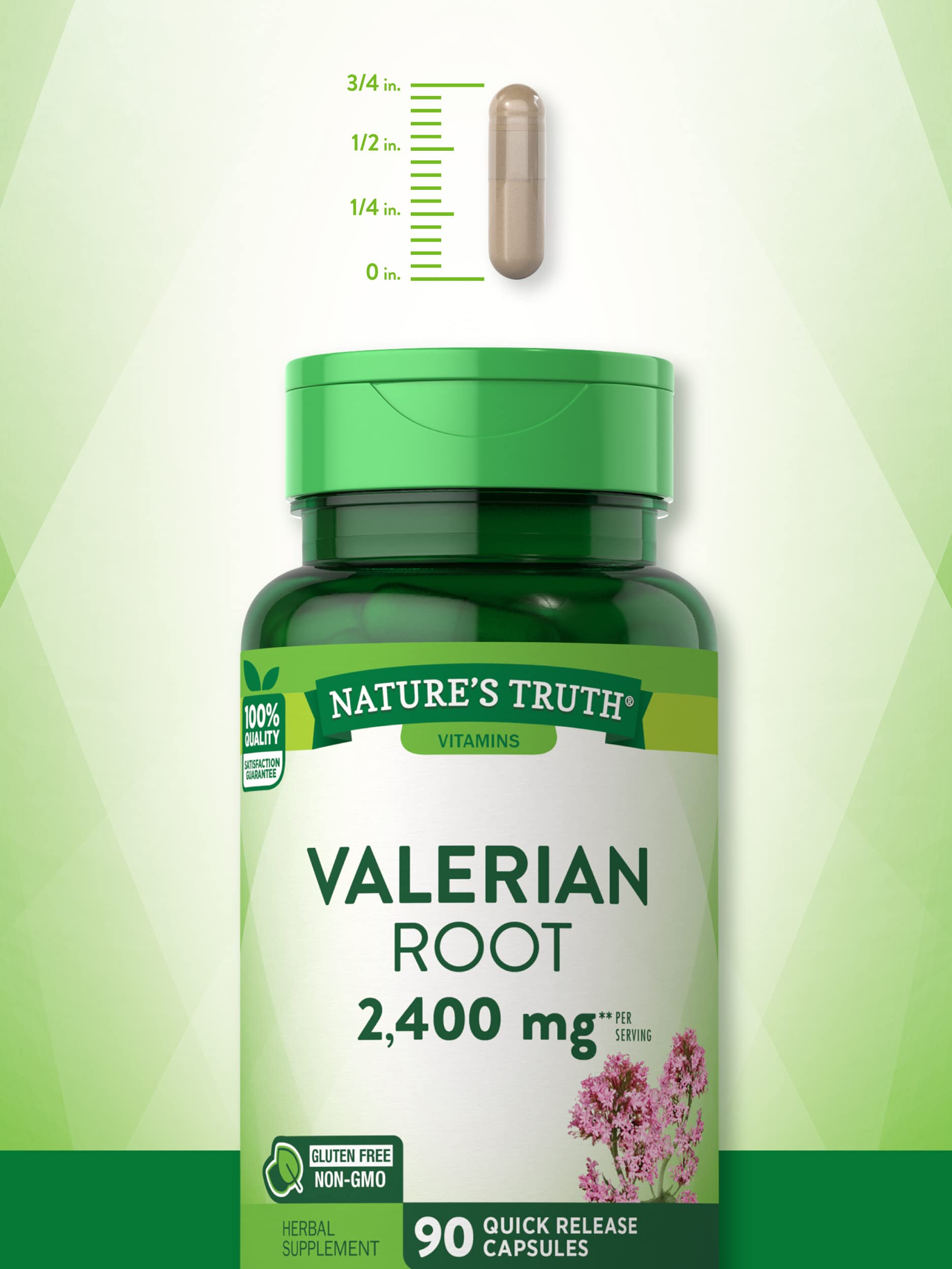 Foto 7 pulgar | Suplemento Nature's Truth, Cápsulas De Raíz De Valeriana, 2400 Mg, 90 Unidades - Venta Internacional.