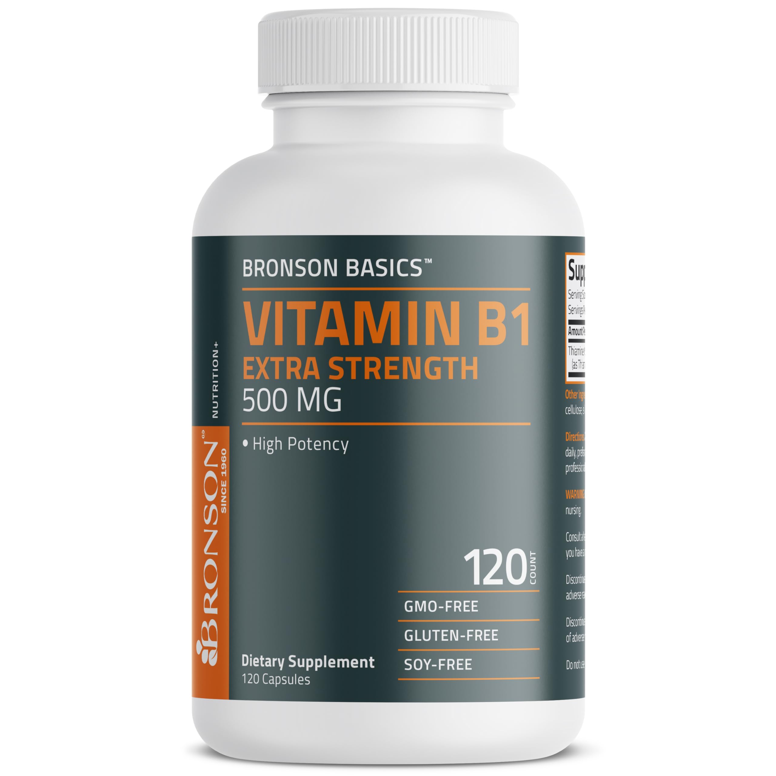 Foto 2 pulgar | Suplemento Bronson Vitamina B1 Extra Strength 500 Mg 120 Cápsulas - Venta Internacional.
