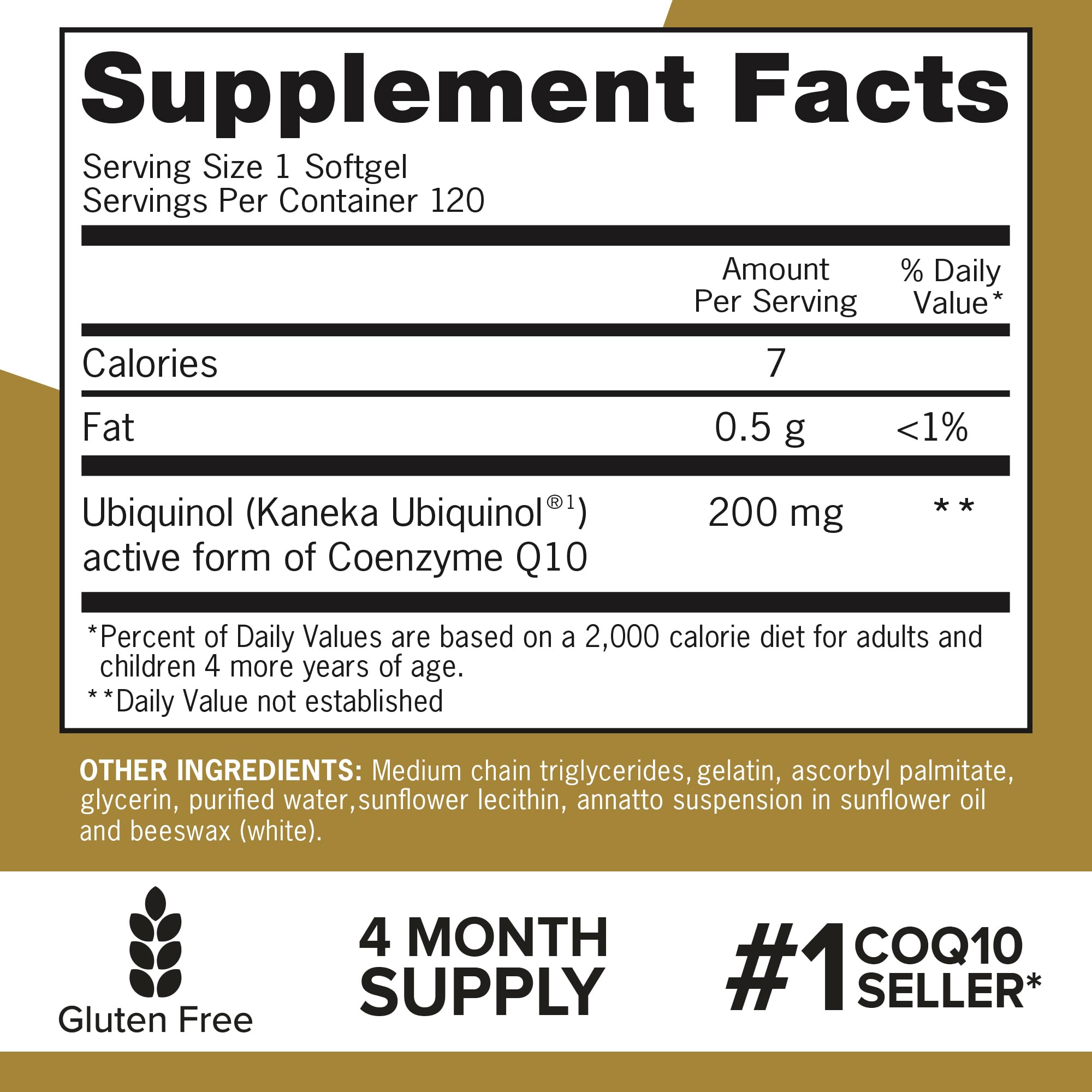 Foto 6 pulgar | Suplemento: Qunol, Ubiquinol, Coenzima Q10, 200 Mg, Cápsulas Blandas, 120 Unidades - Venta Internacional.