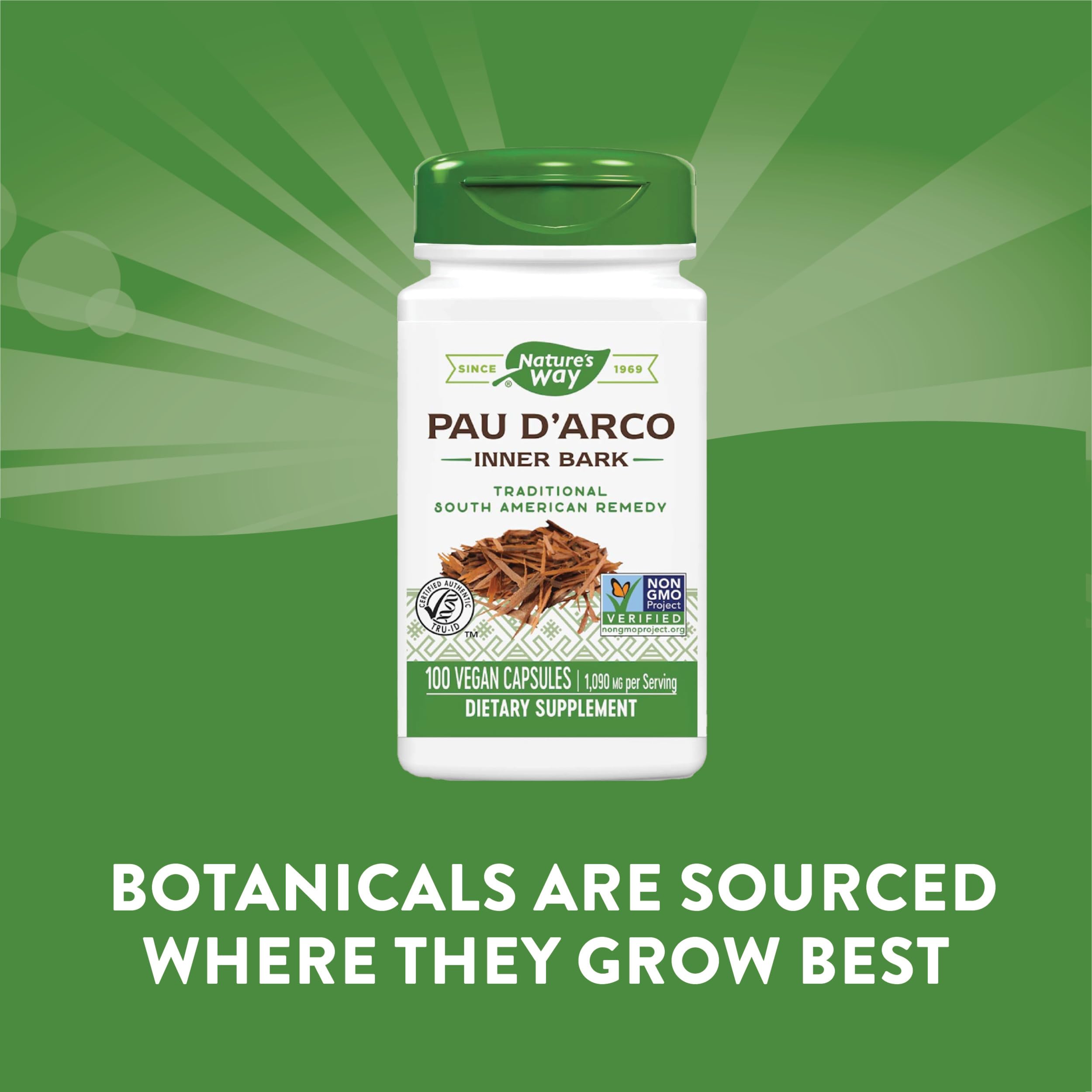 Foto 4 pulgar | Suplemento Nature's Way Pau D'arco Inner Bark 100 Cápsulas Veganas - Venta Internacional.
